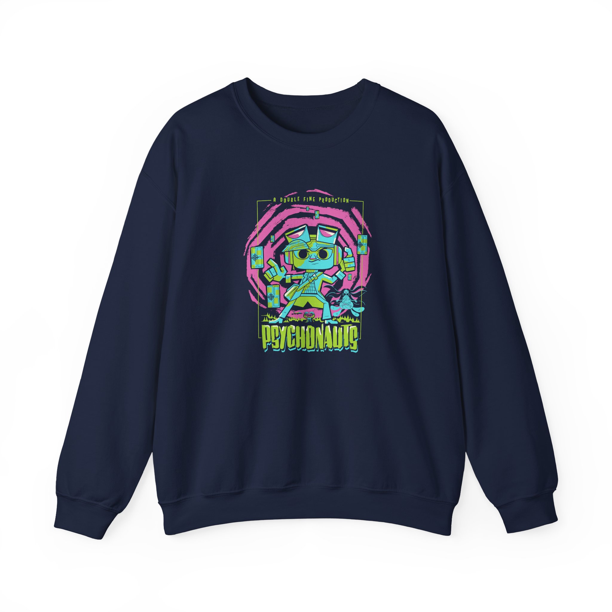 Double Fine Psychic Mystery Unisex Heavy Blendâ„¢ Crewneck Sweatshirt