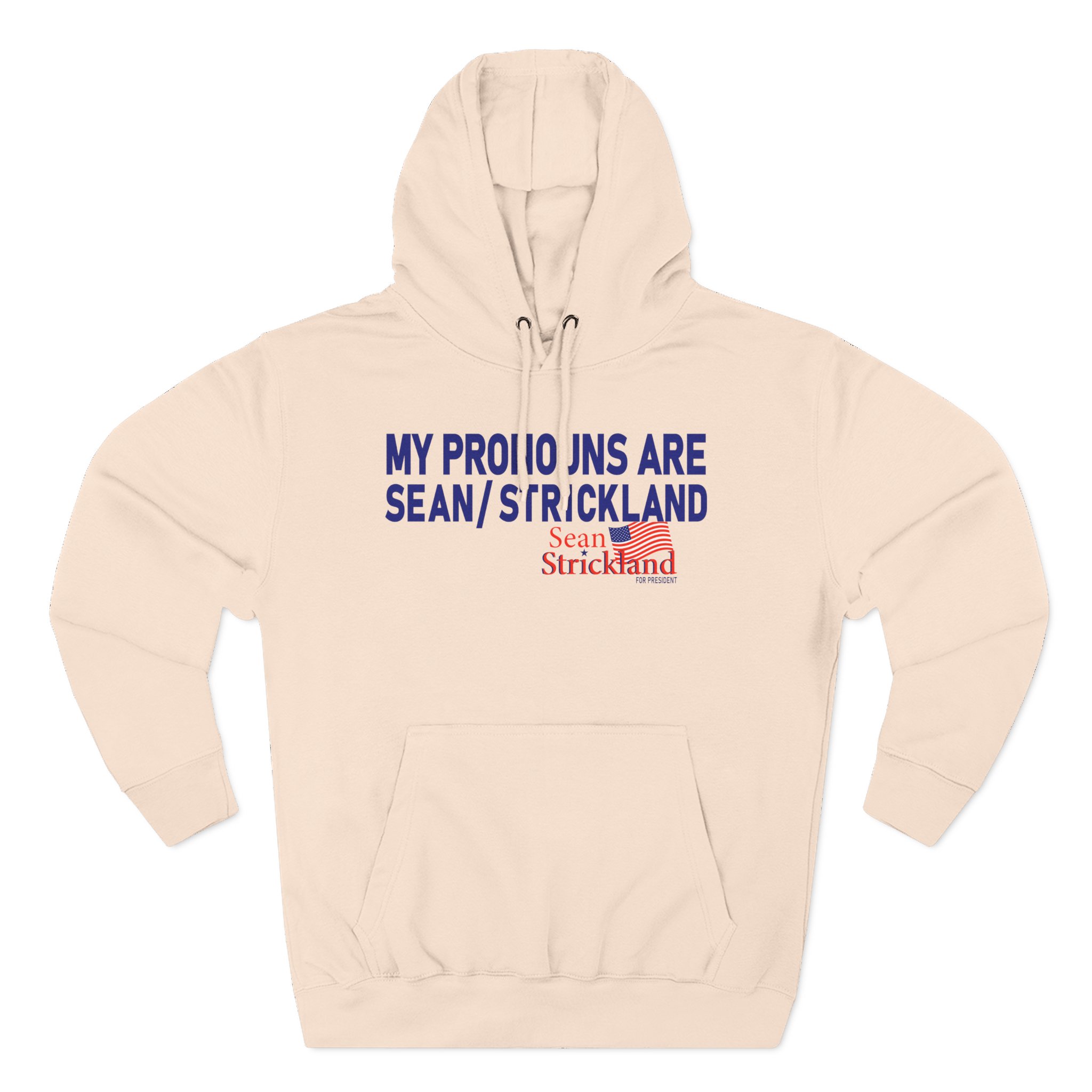 Sean Strickland My Pronouns Are Three-Panel Fleece Hoodie