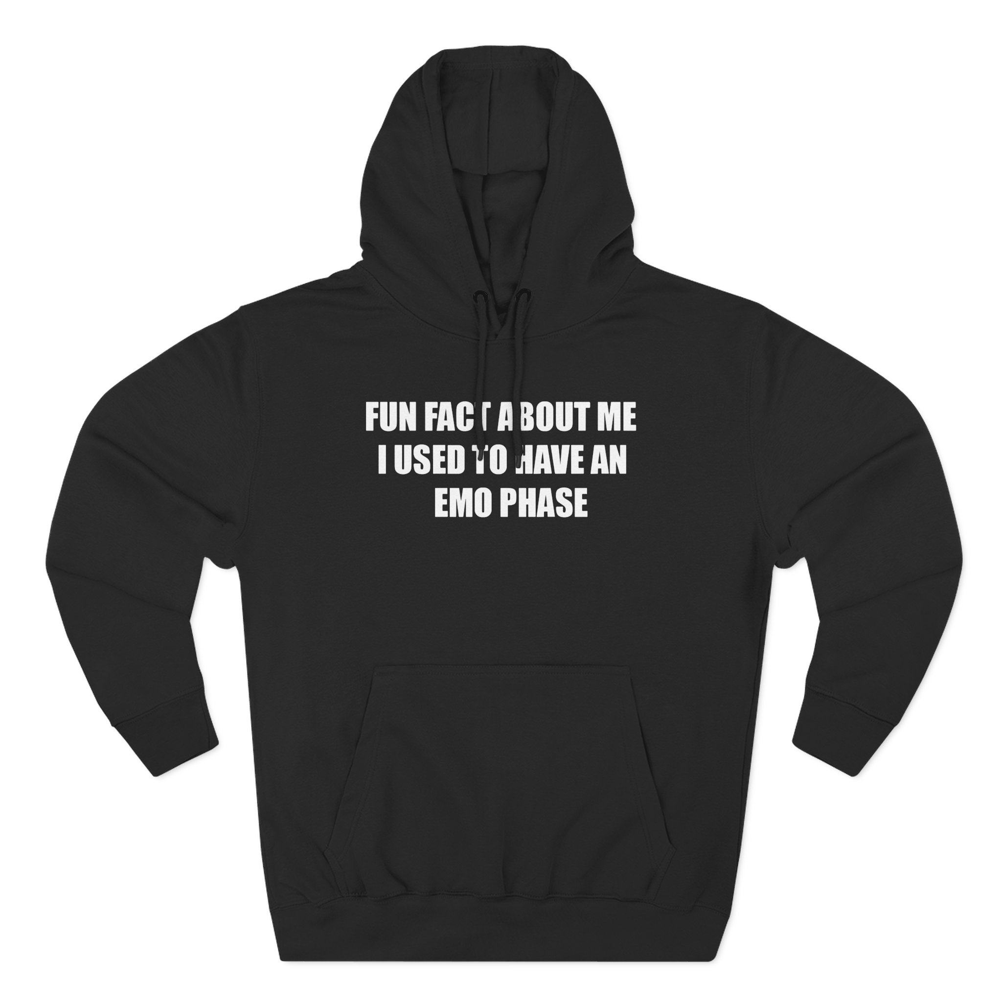 Jake & Johnnie Fun Fact About Me I Used to Have an Emo Phase Three-Panel Fleece Hoodie