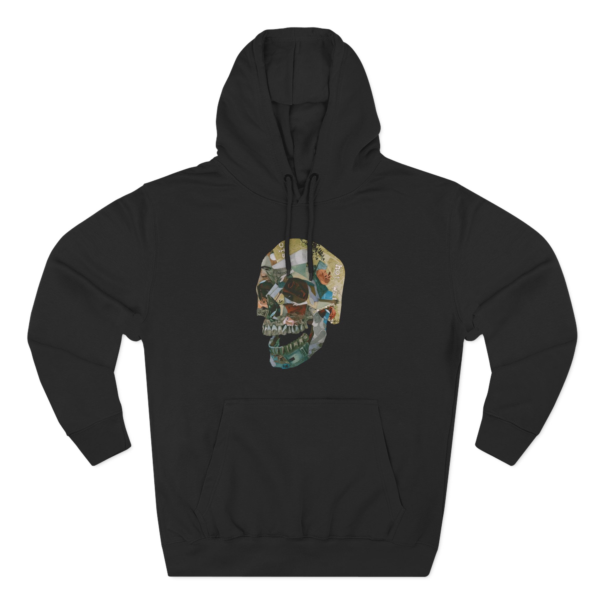 Hot Water Music Album Collage Skull Three-Panel Fleece Hoodie