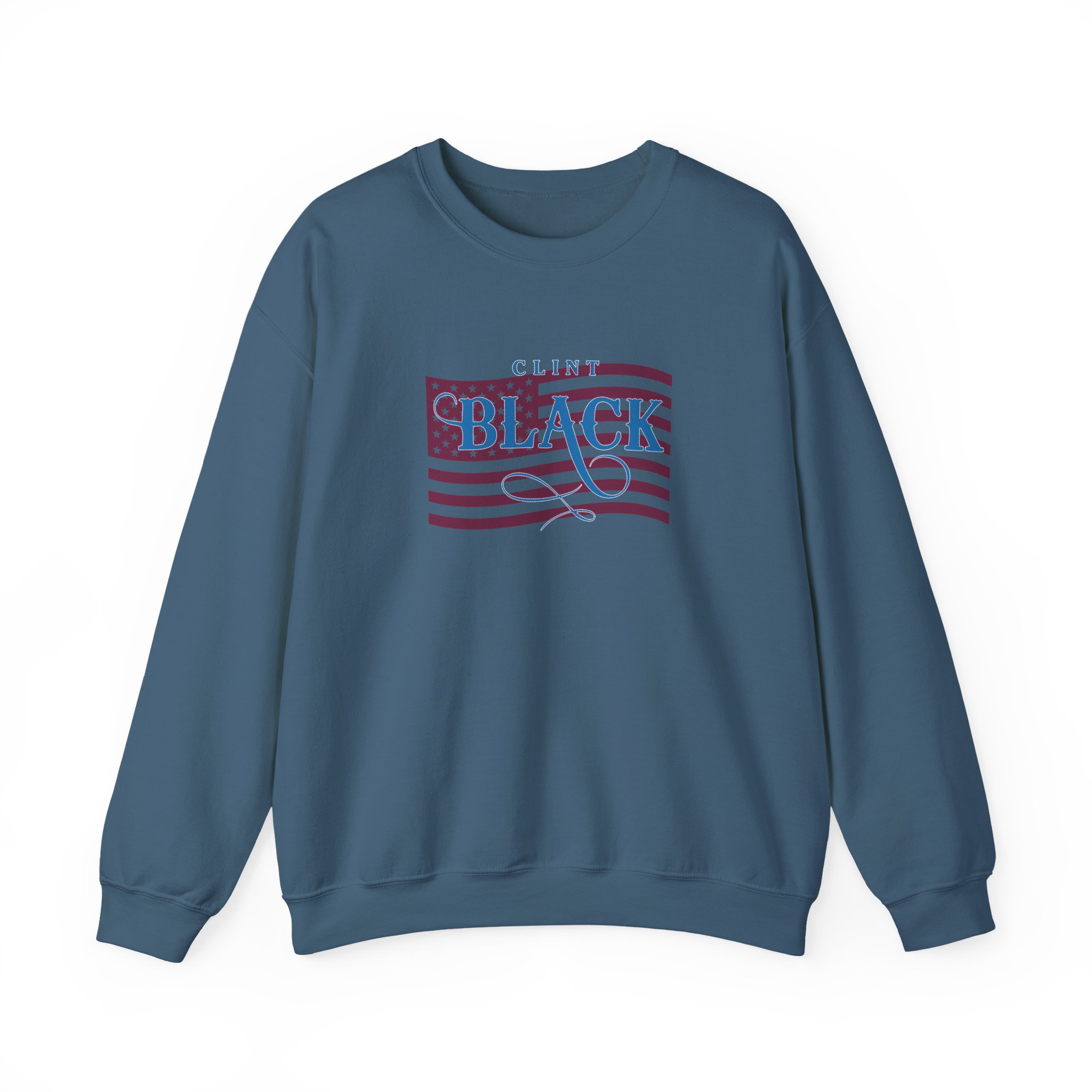 Clint Black Ladies Patriotic Bling Unisex Heavy Blendâ„¢ Crewneck Sweatshirt