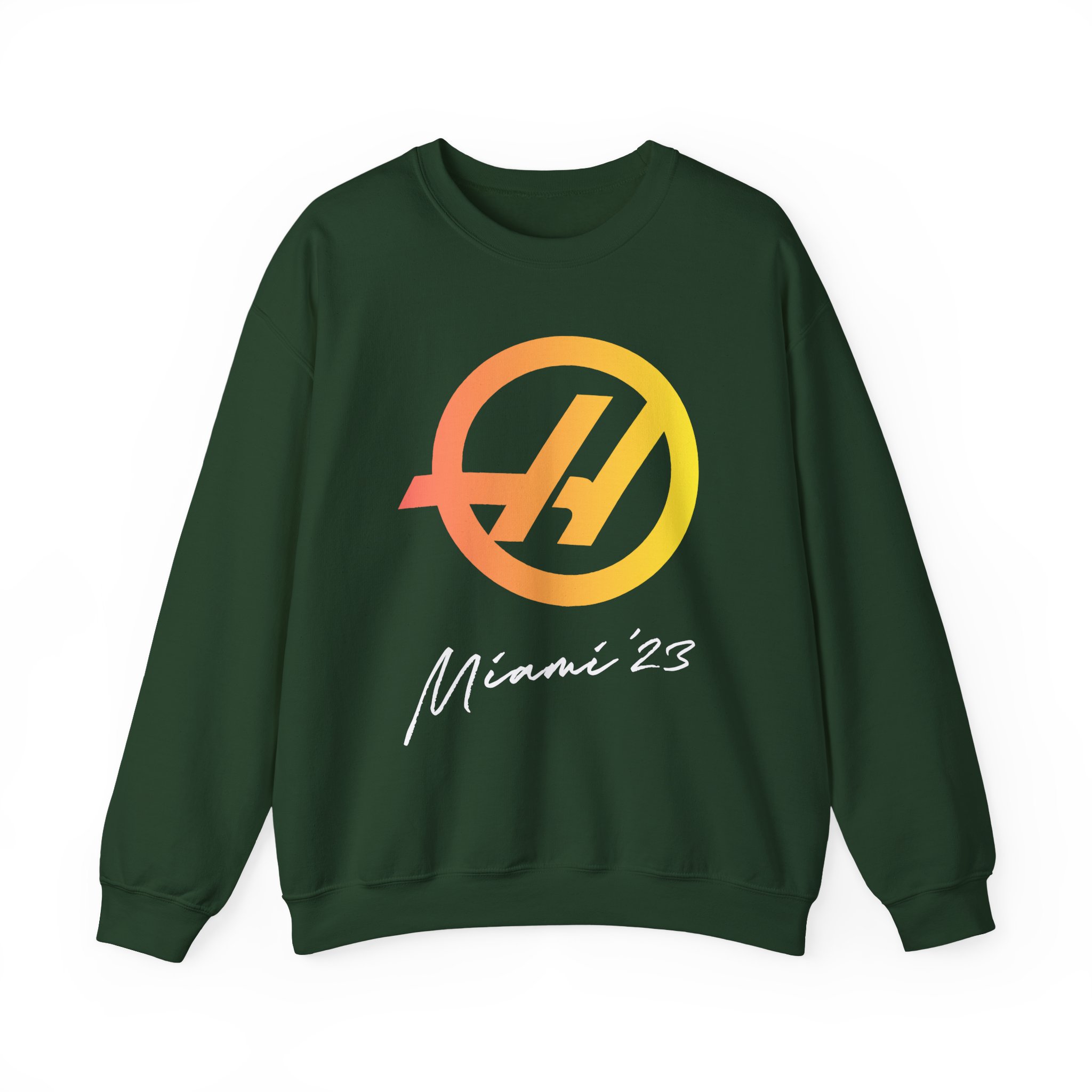 Haas F1 Miami Gp Unisex Heavy Blendâ„¢ Crewneck Sweatshirt