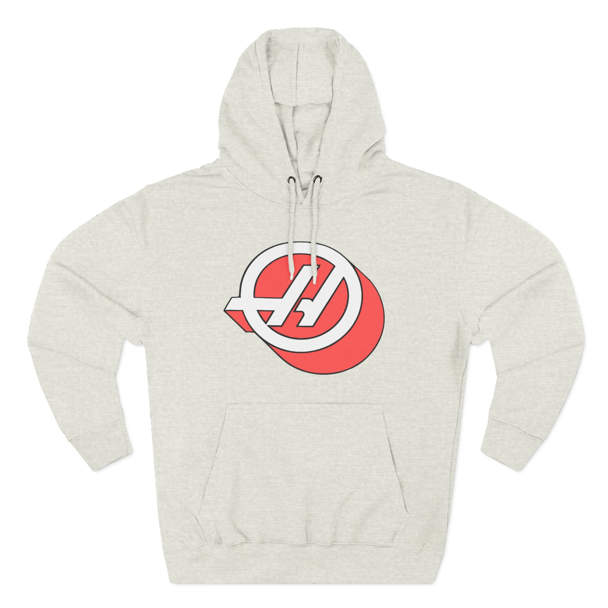 Haas F1 3d Roundel Three-Panel Fleece Hoodie
