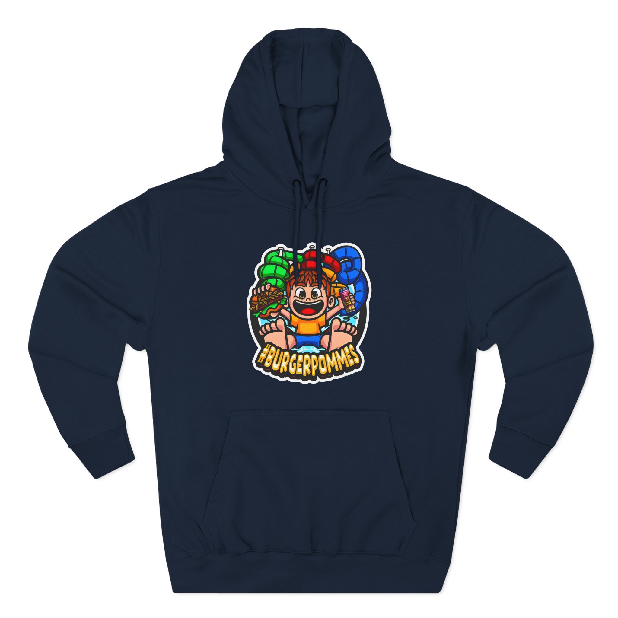 Burger Pommes Three-Panel Fleece Hoodie