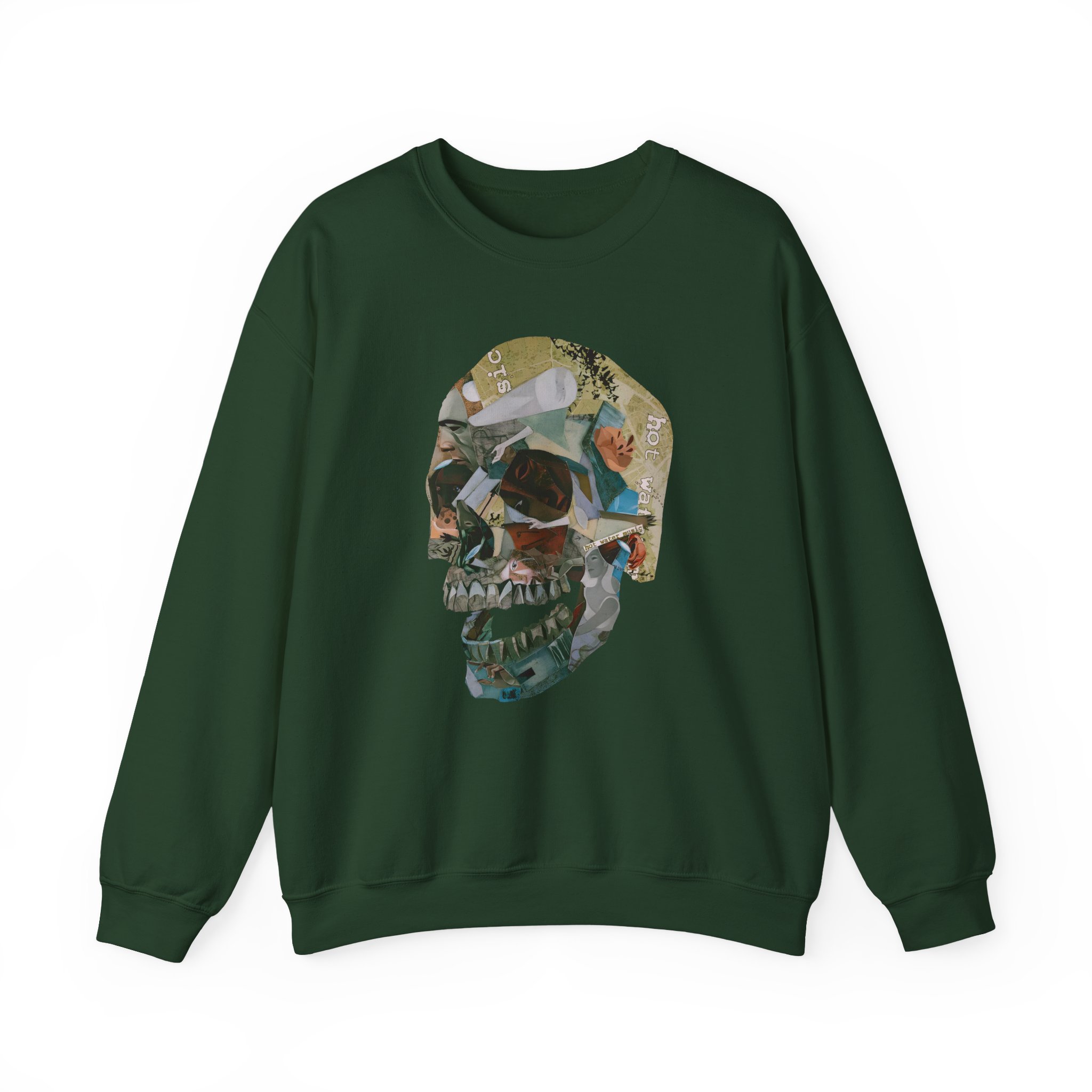 Hot Water Music Album Collage Skull Unisex Heavy Blendâ„¢ Crewneck Sweatshirt