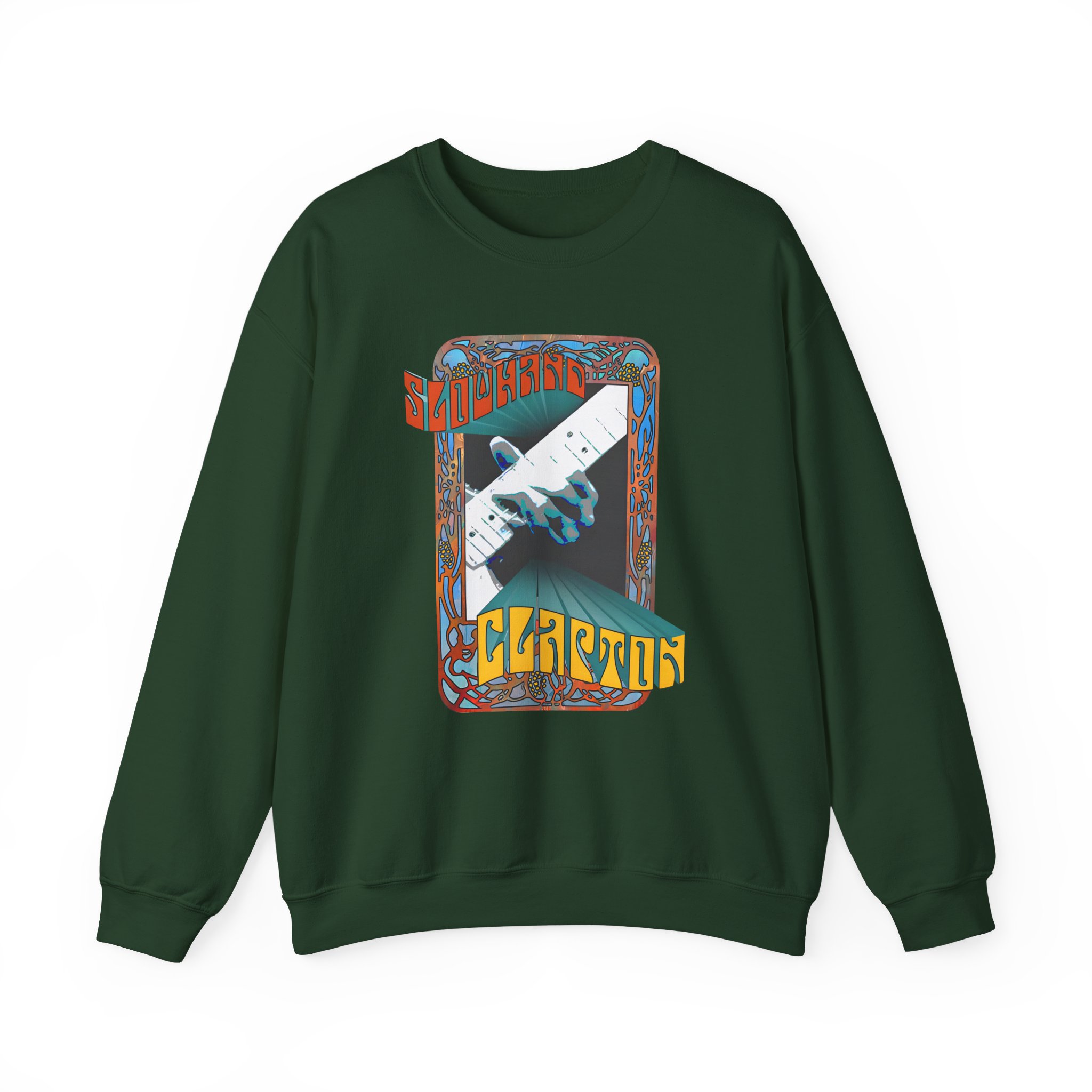 Eric Clapton Psychedelic Slowhand Unisex Heavy Blendâ„¢ Crewneck Sweatshirt