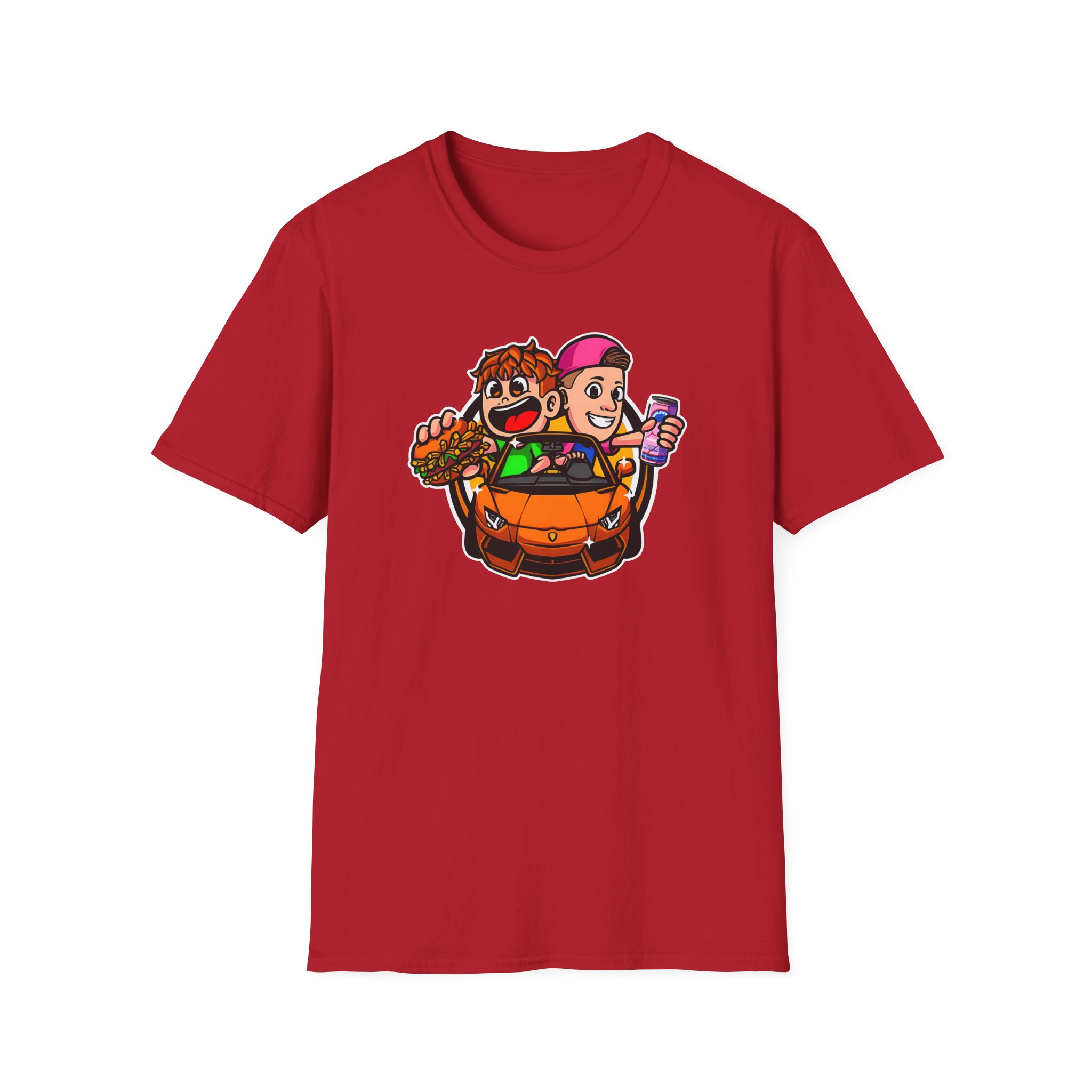 Burger Pommes Unisex Softstyle T-Shirt