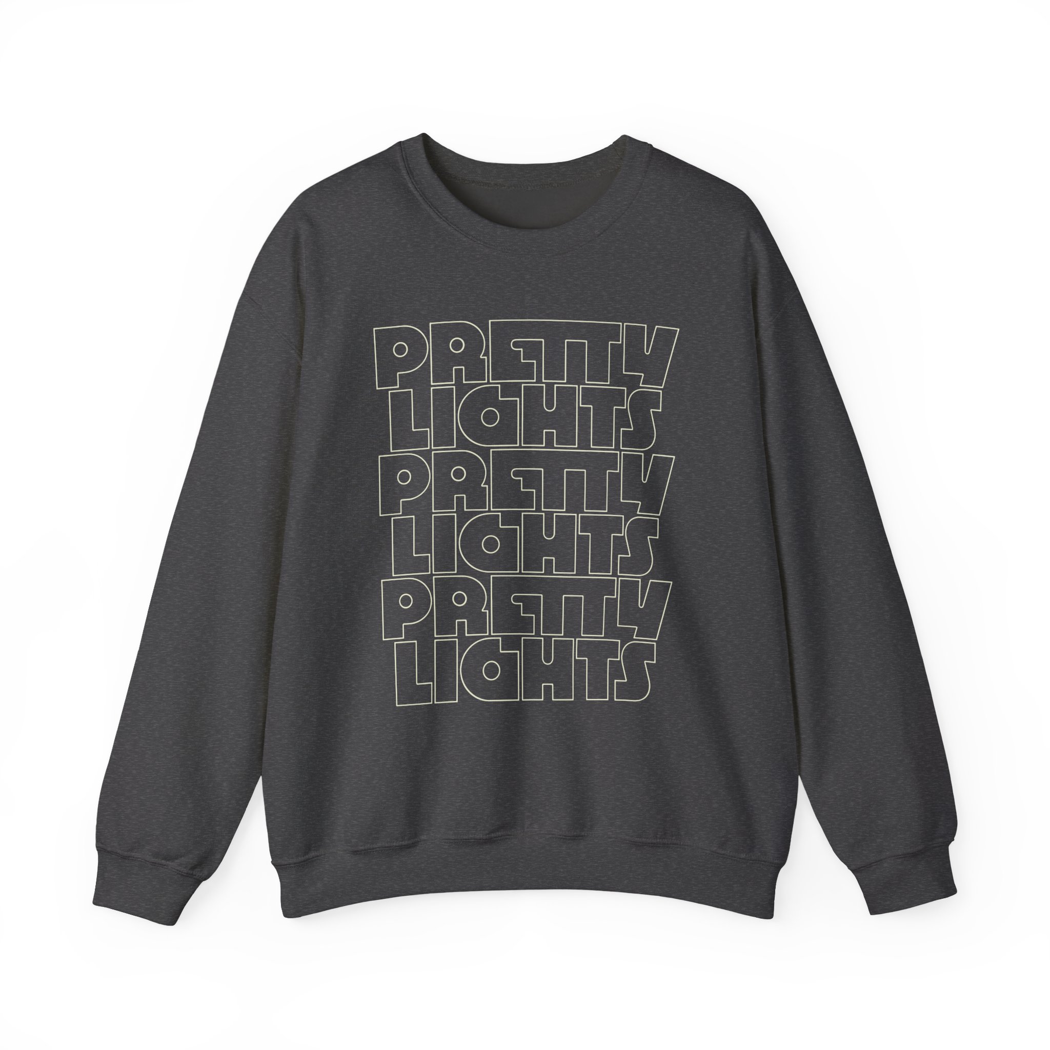 Pretty Lights Outline Stack Unisex Heavy Blendâ„¢ Crewneck Sweatshirt