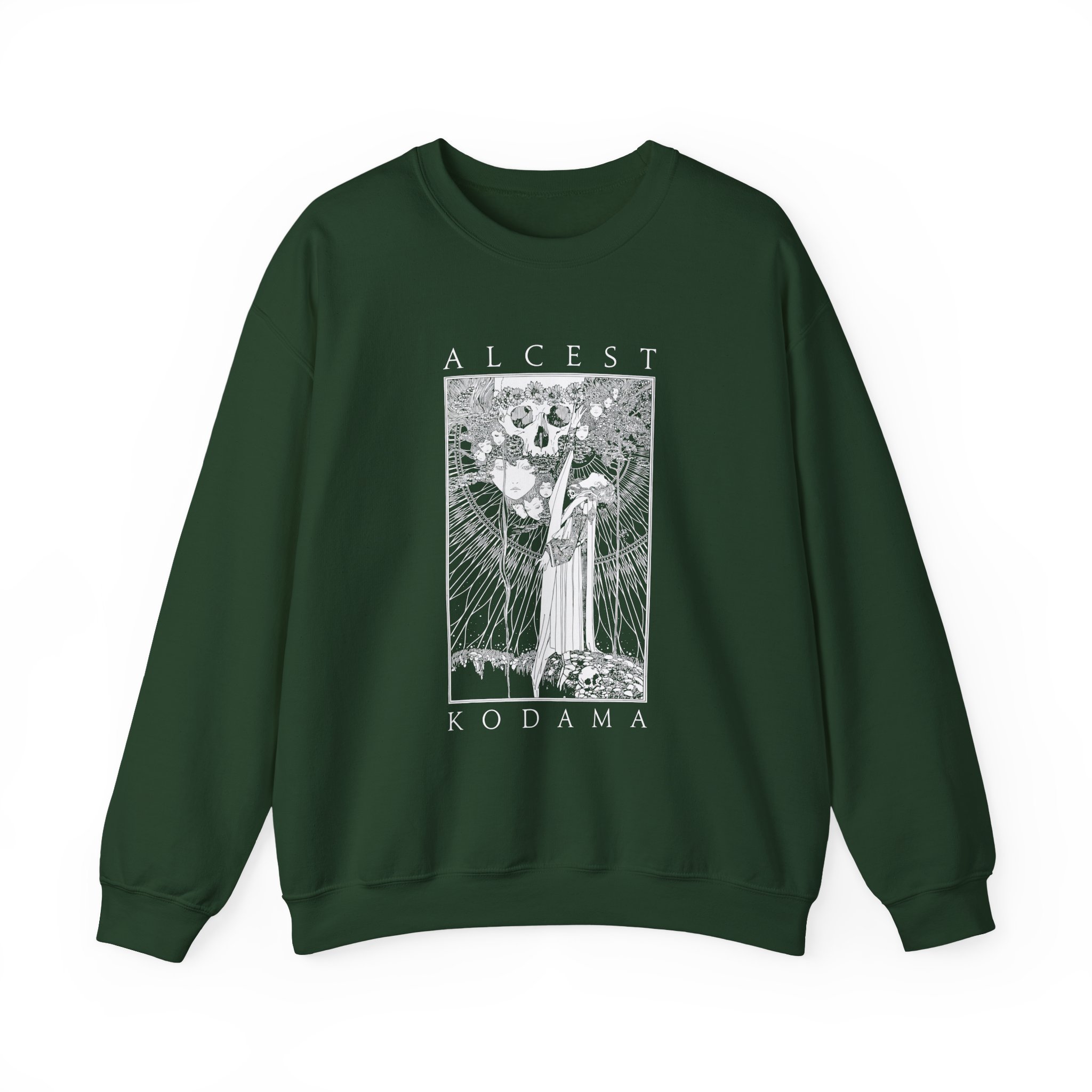 Alcest Kodama Faces Unisex Heavy Blendâ„¢ Crewneck Sweatshirt