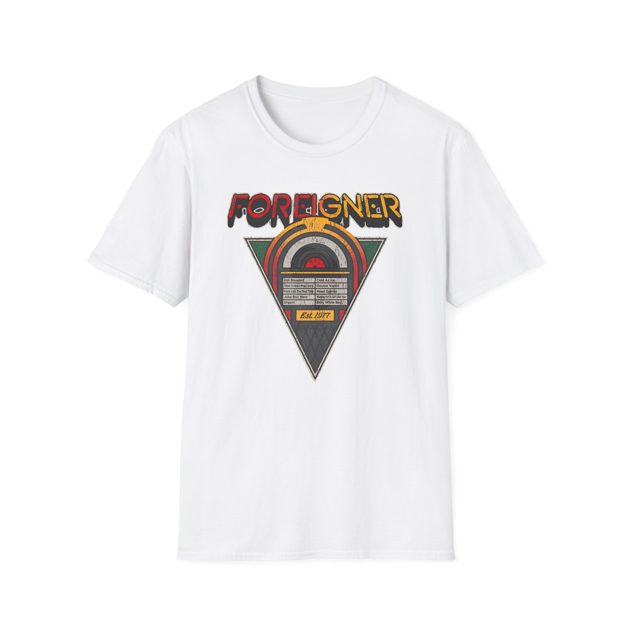 Foreigner Juke Box Unisex Softstyle T-Shirt