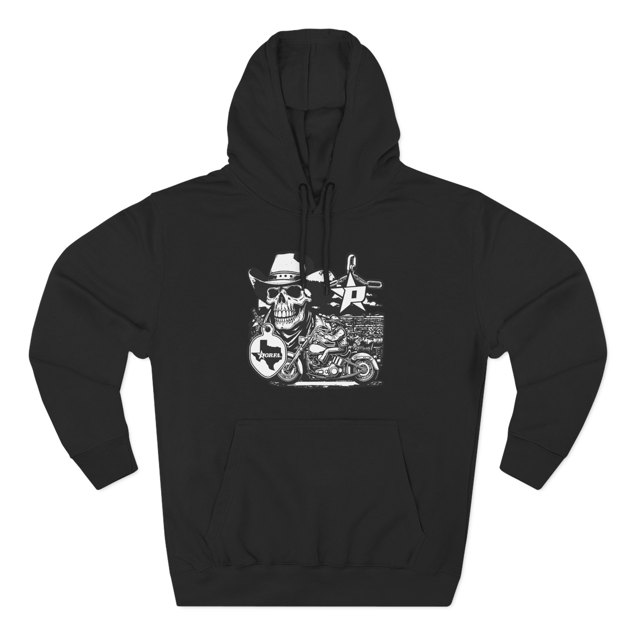Porfa Texas Ride Three-Panel Fleece Hoodie