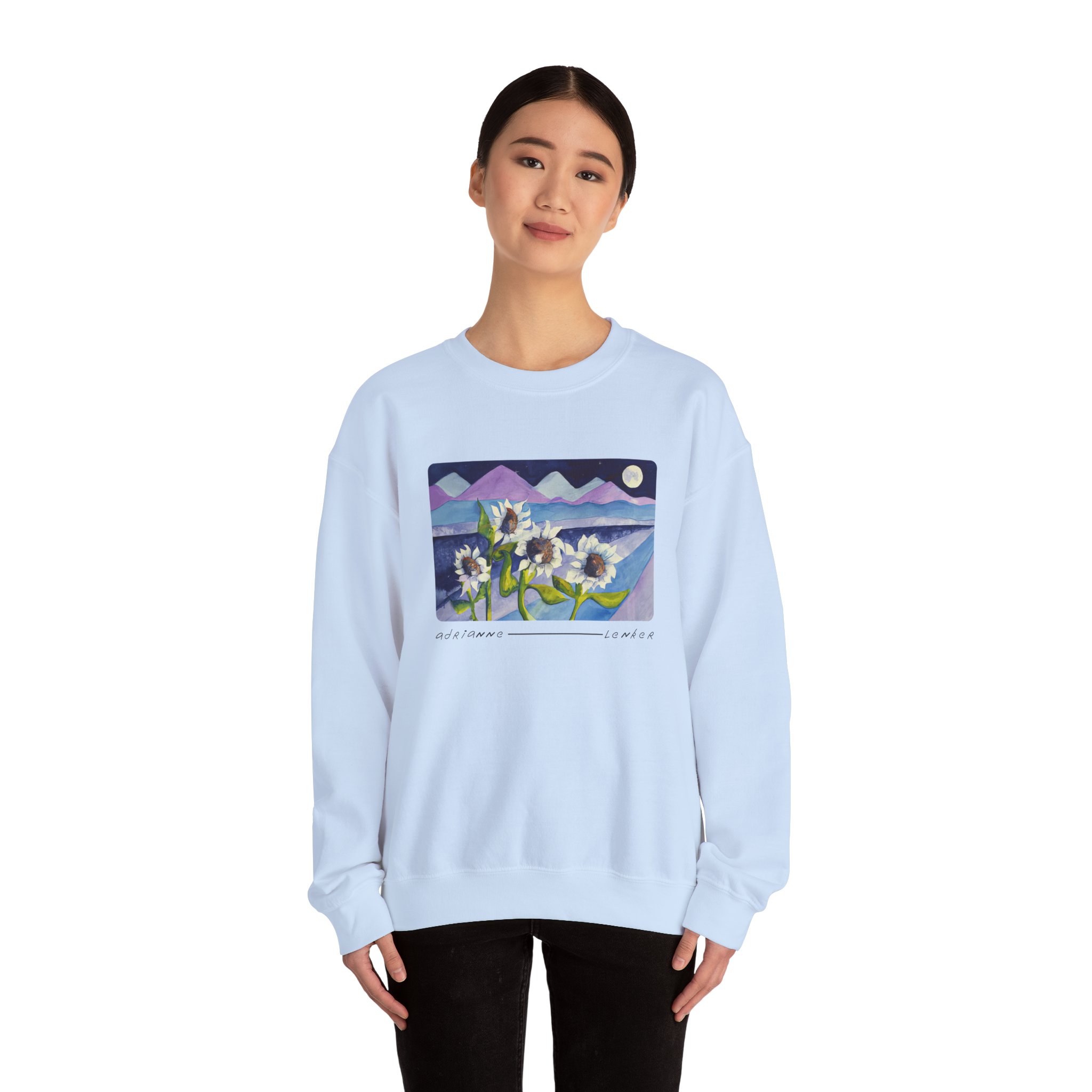 Adrianne Lenker Mema Moonflowers Unisex Heavy Blend Crewneck Sweatshirt