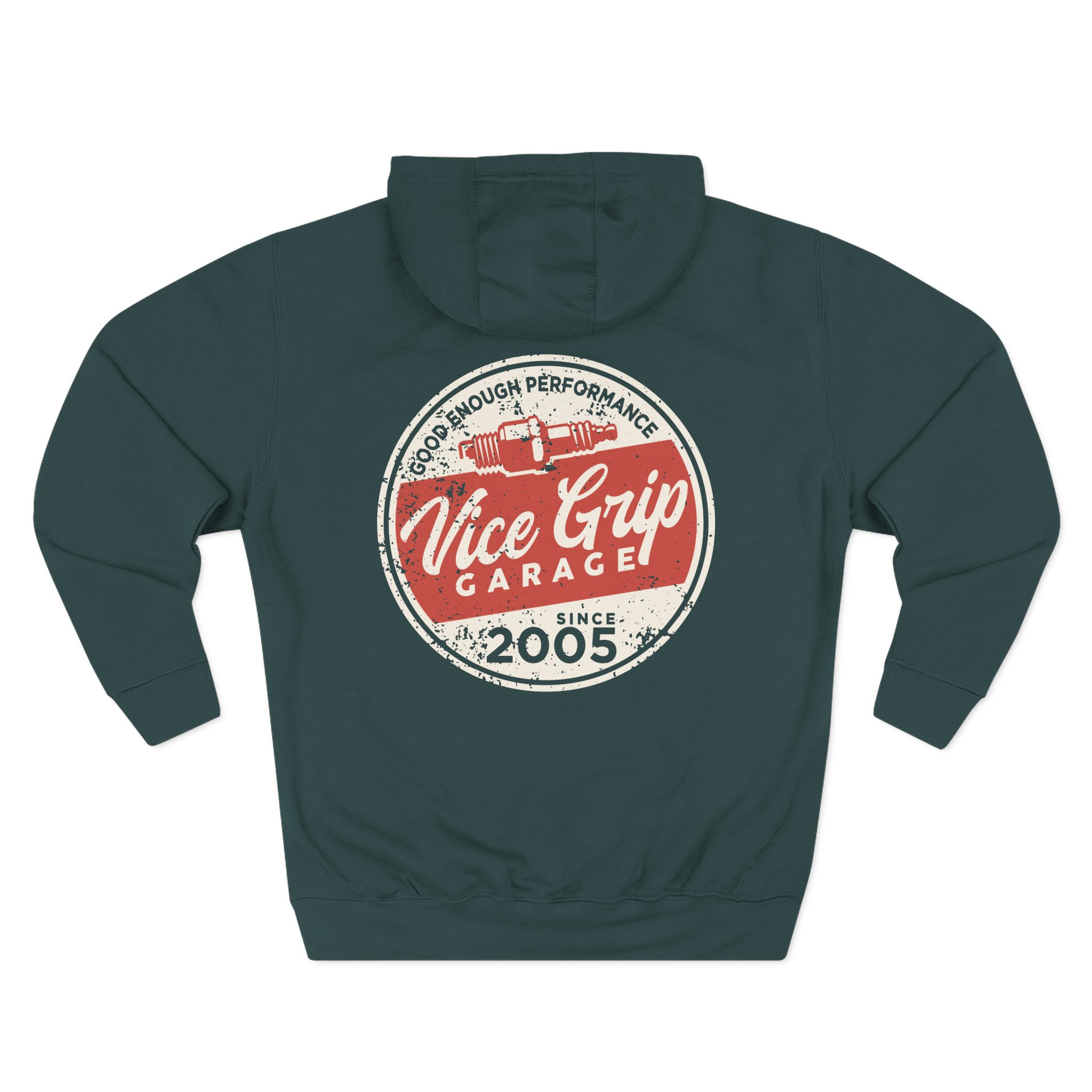 Vicegripgarage Good Enough Performance Redkap Three-Panel Fleece Hoodie