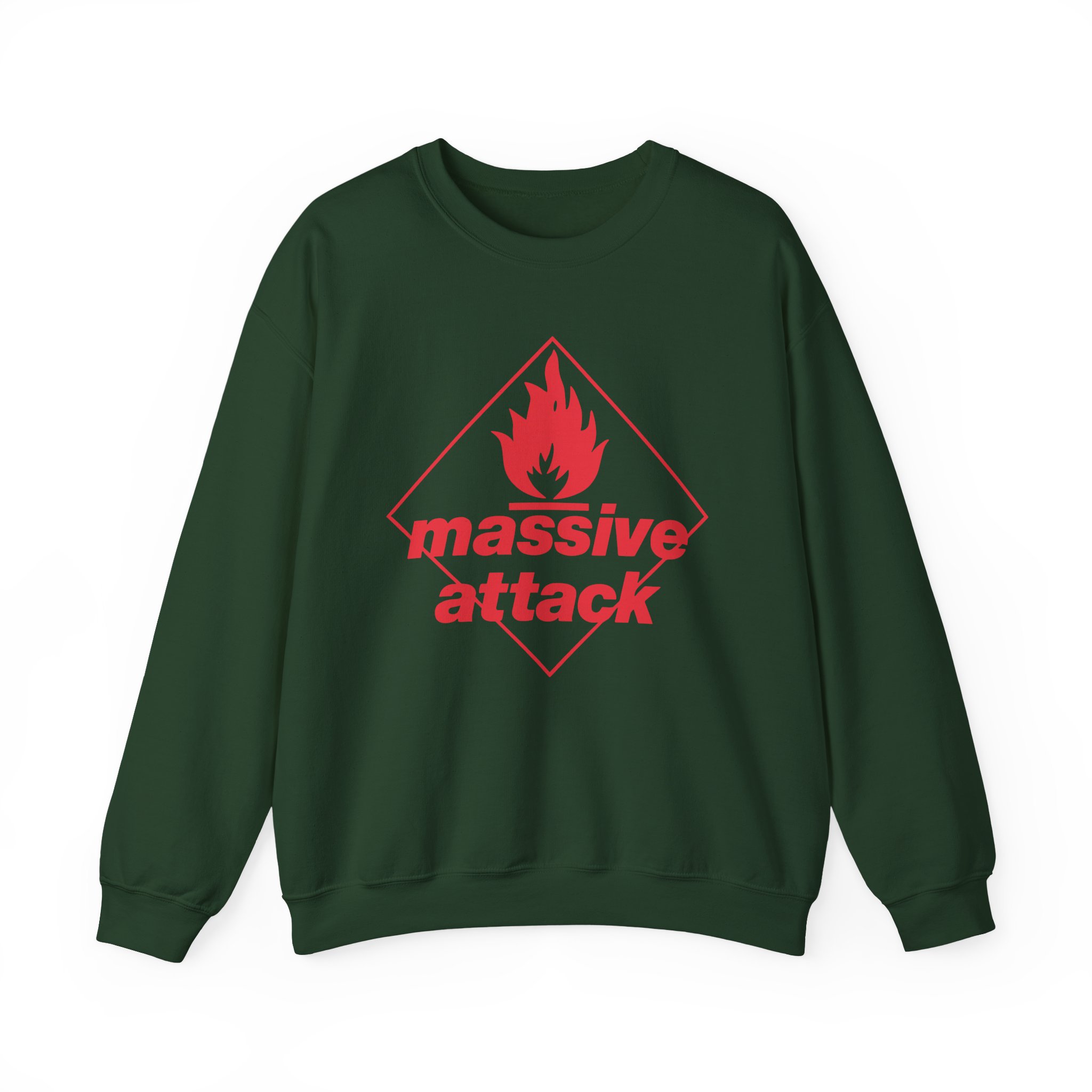 Massive Attack Blue Lines Red Logo Unisex Heavy Blendâ„¢ Crewneck Sweatshirt