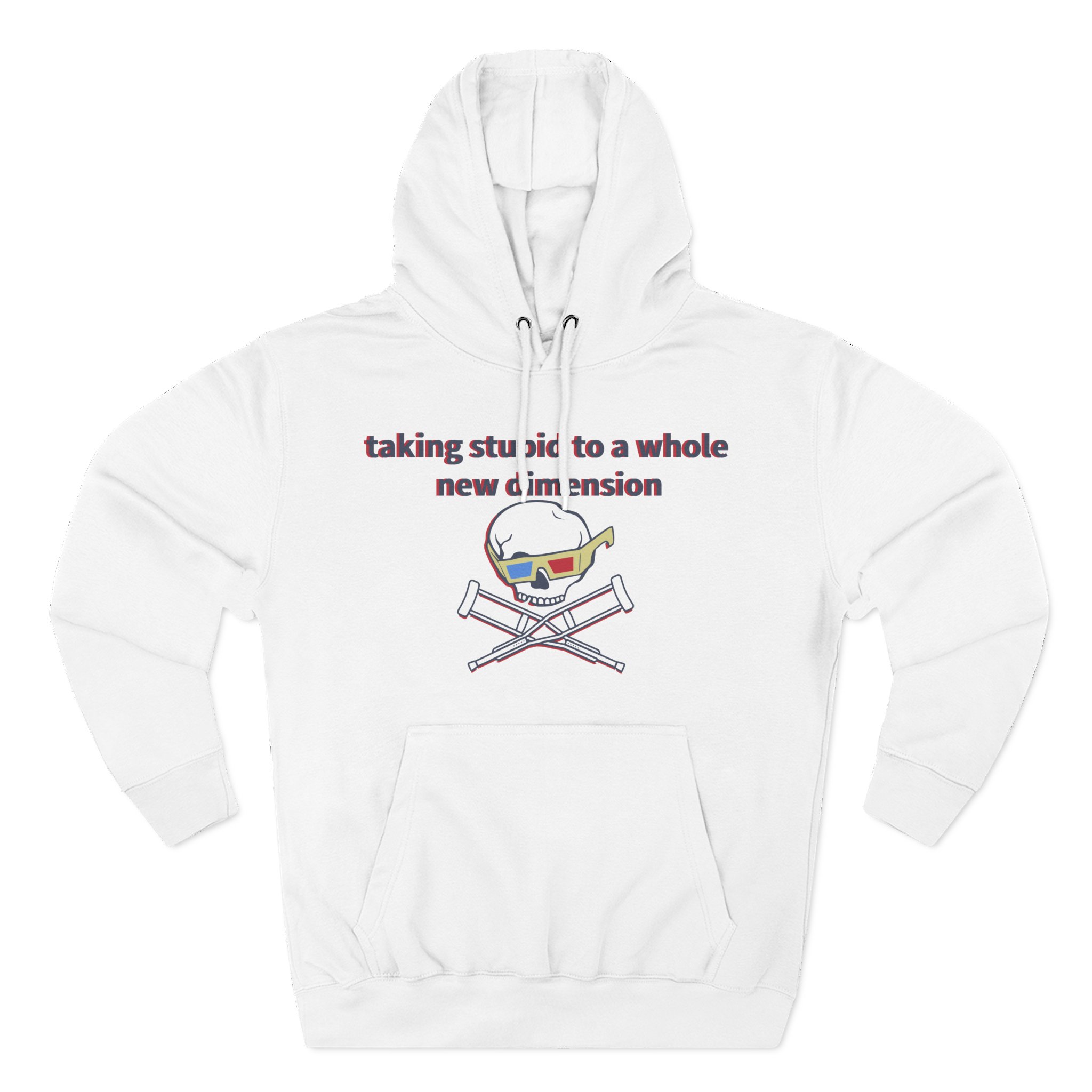 Jackass Taking Stupid to a Whole New Dimension Three-Panel Fleece Hoodie