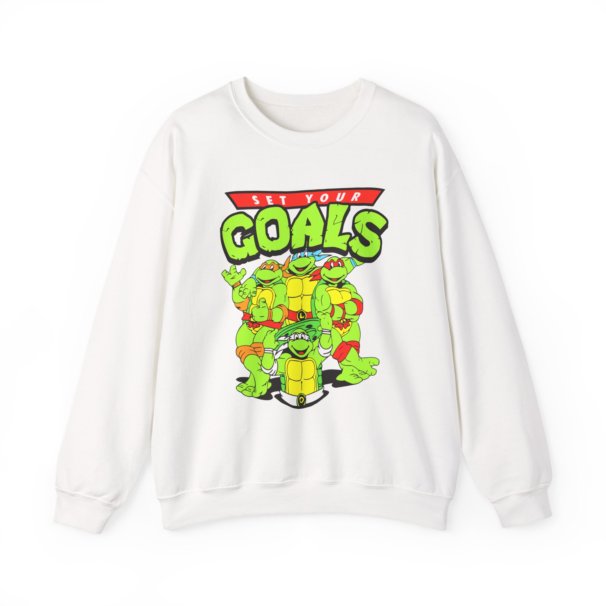 Set Your Goals Ninja Turtles Unisex Heavy Blendâ„¢ Crewneck Sweatshirt