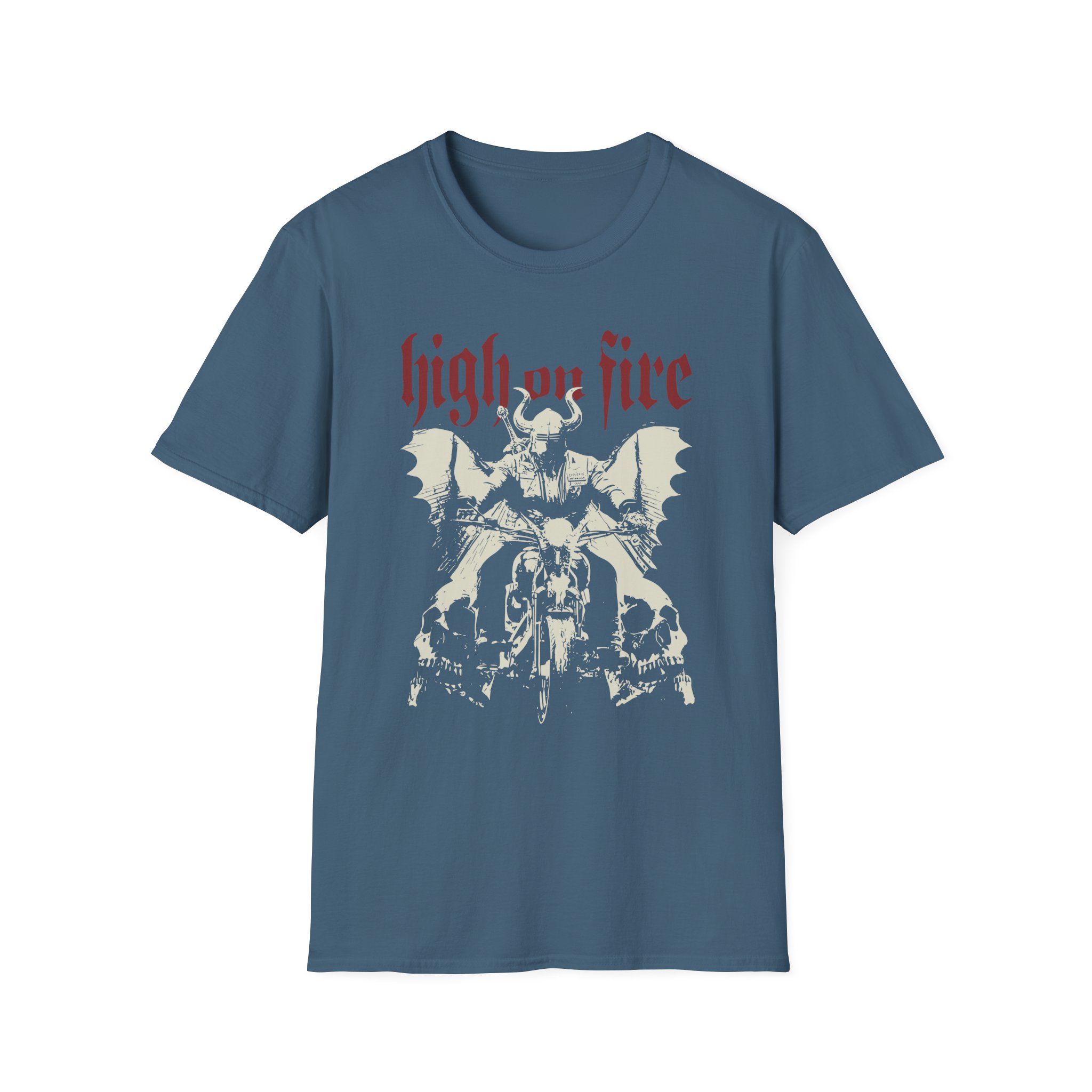 High on Fire Biker Unisex Softstyle T-Shirt