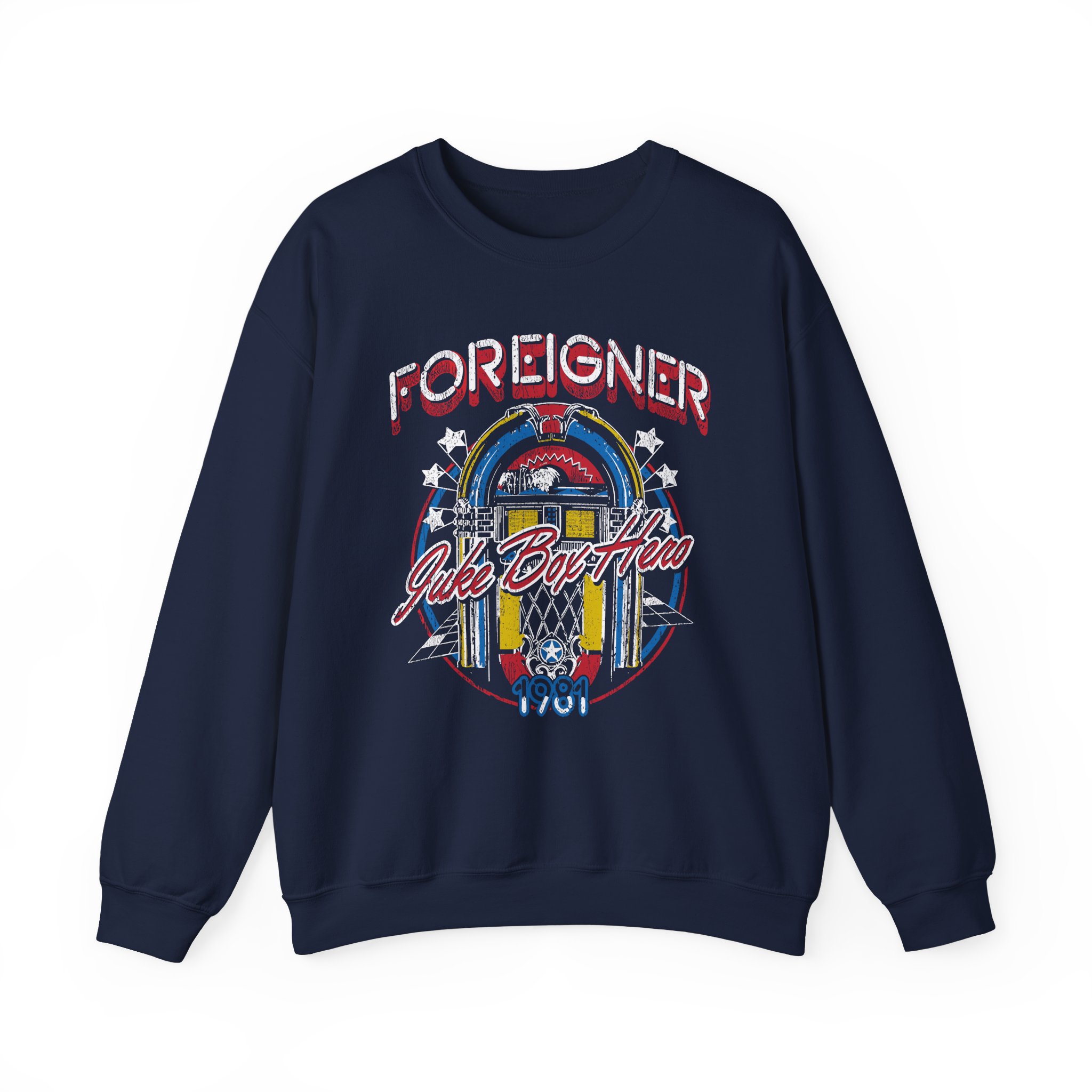 Foreigner Juke Box Hero Unisex Heavy Blendâ„¢ Crewneck Sweatshirt