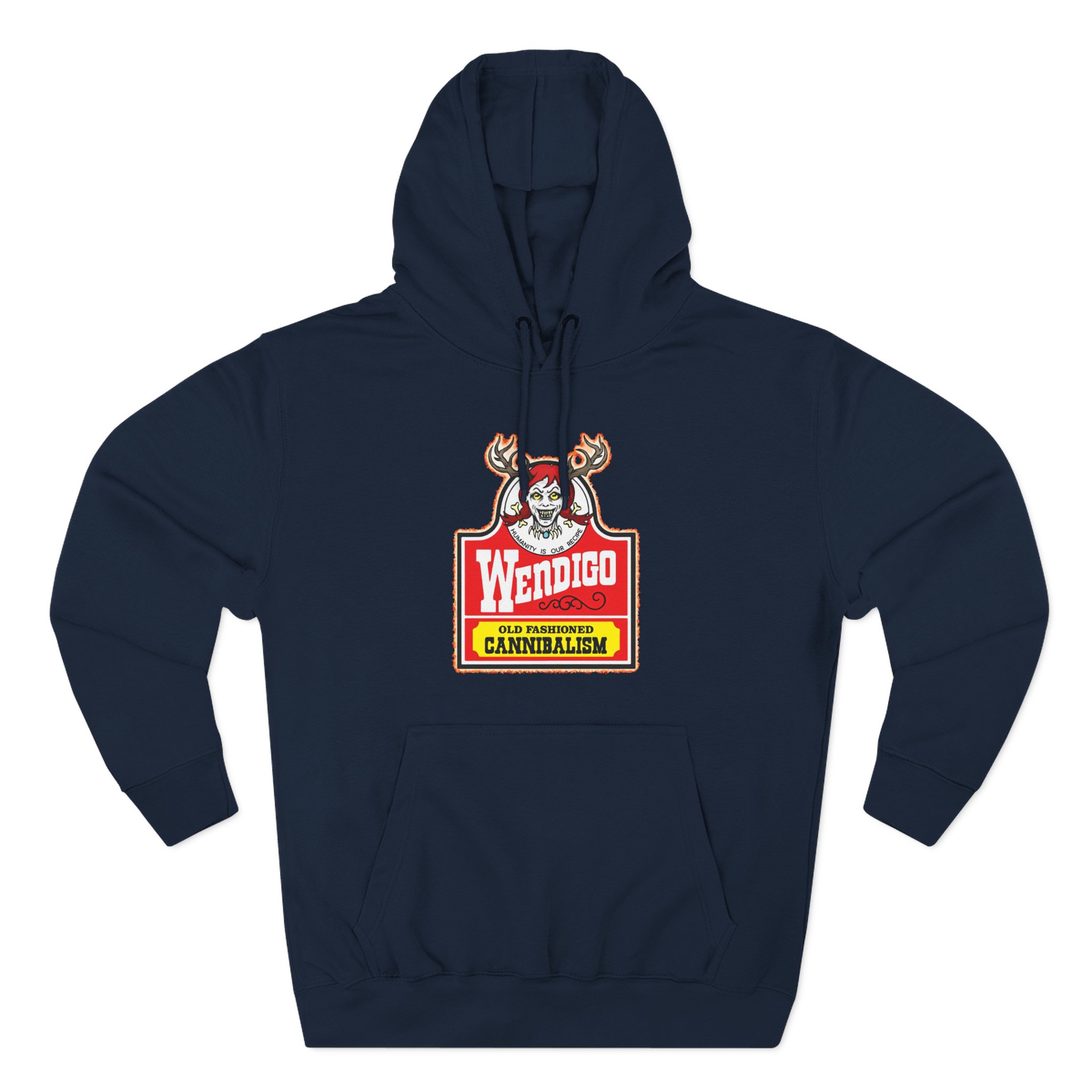 Wendigo Old Fashioned Cannibalism Three-Panel Fleece Hoodie