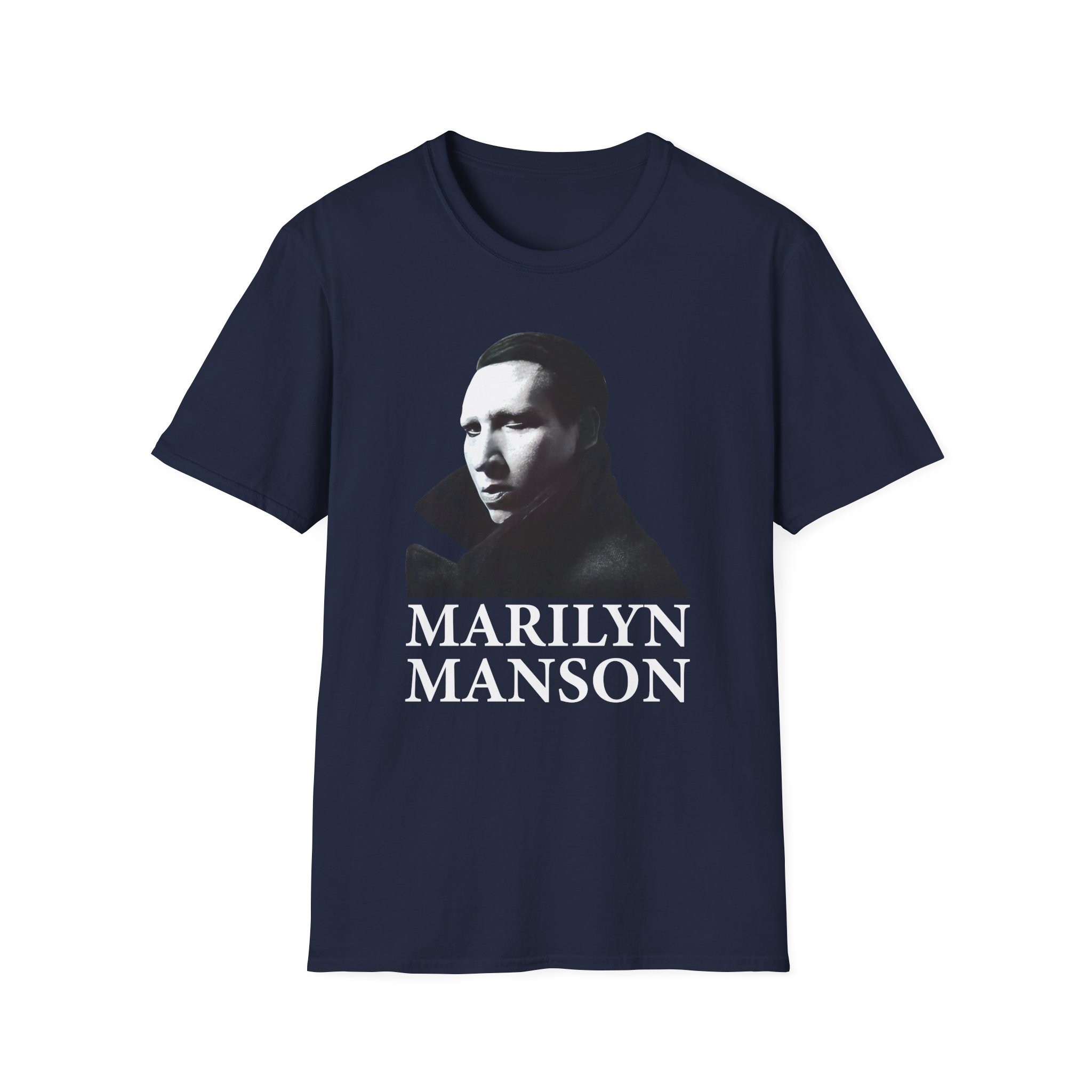 Marilyn Manson Face Unisex Softstyle T-Shirt