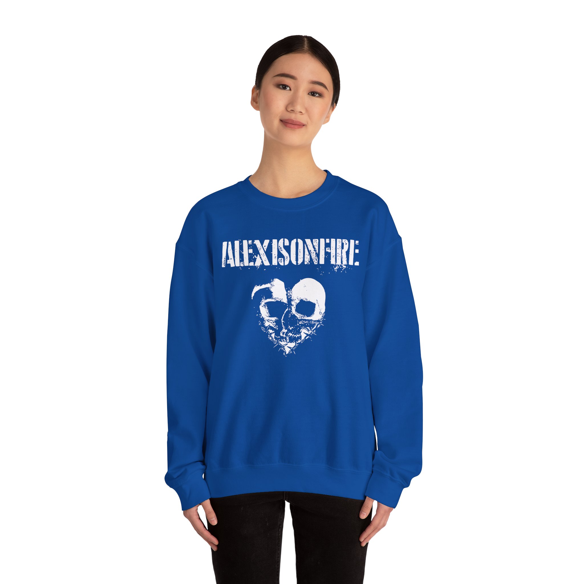 Alexisonfire Barbed Wire Heartskull Unisex Heavy Blendâ„¢ Crewneck Sweatshirt