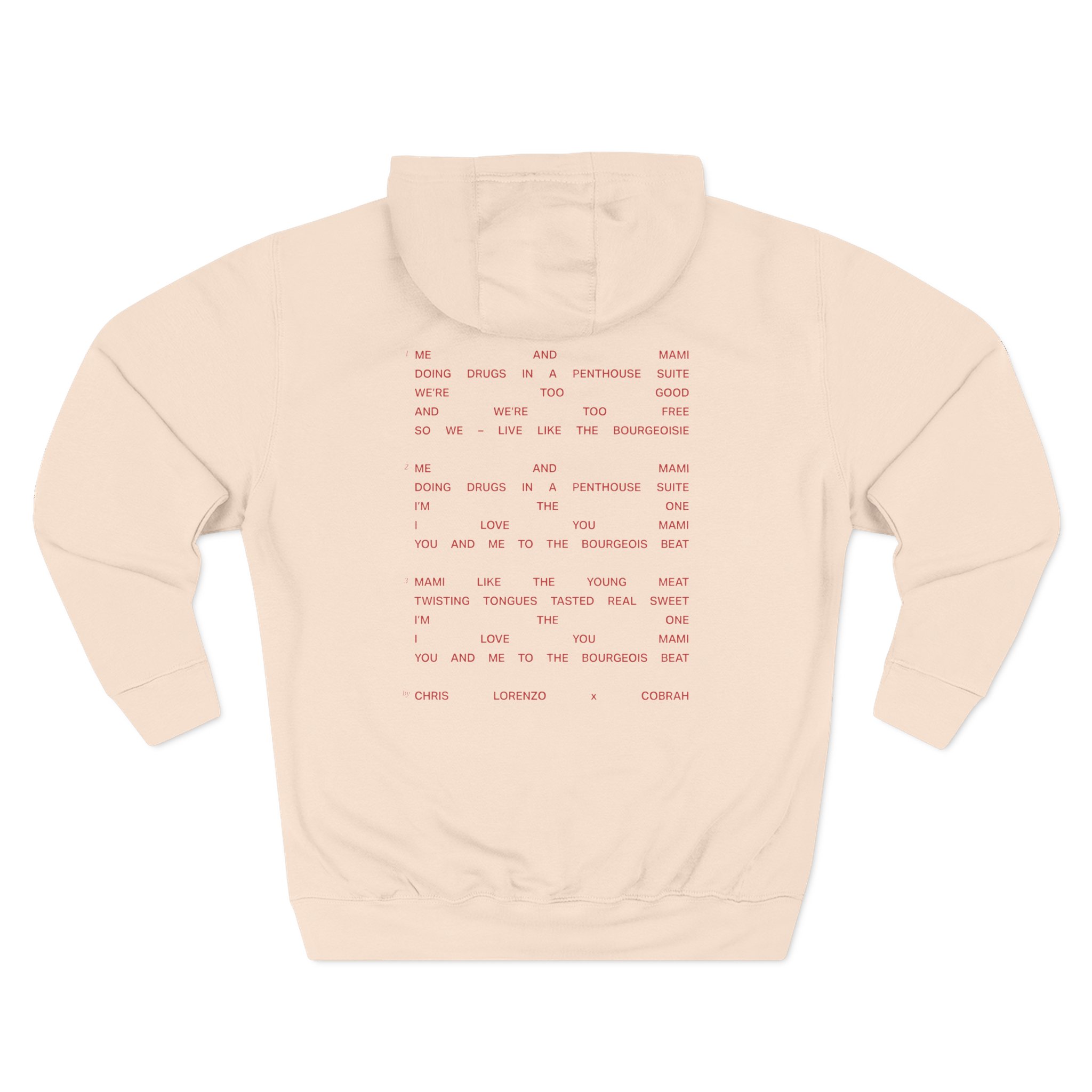 Chris Lorenzo Mami Three-Panel Fleece Hoodie