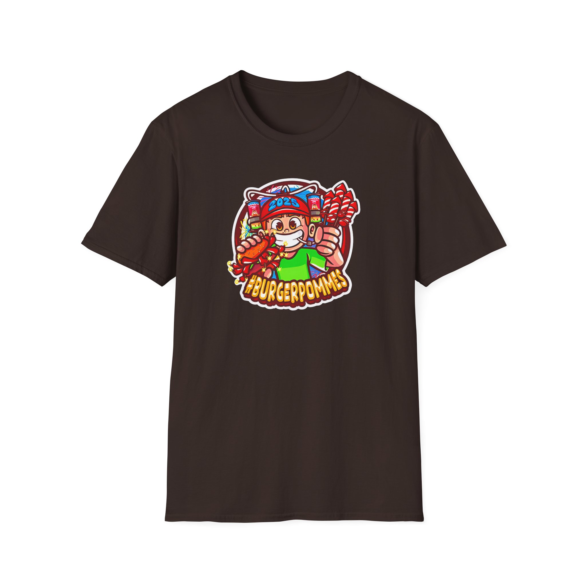 Burger Pommes Unisex Softstyle T-Shirt