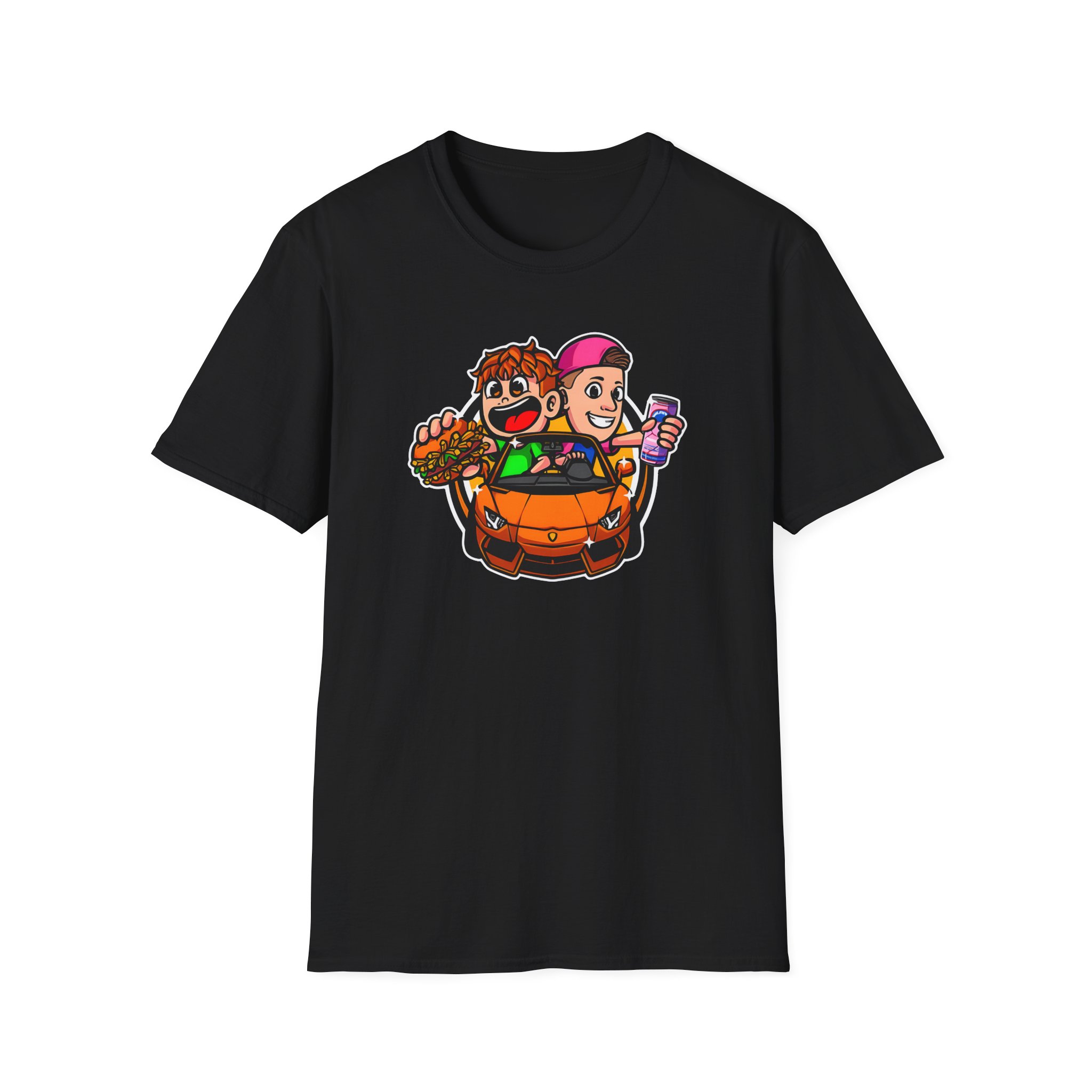 Burger Pommes Unisex Softstyle T-Shirt