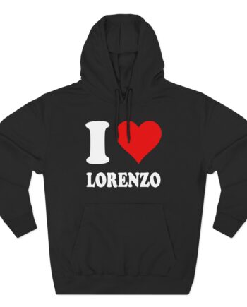 I Love Lorenzo Three-Panel Fleece Hoodie