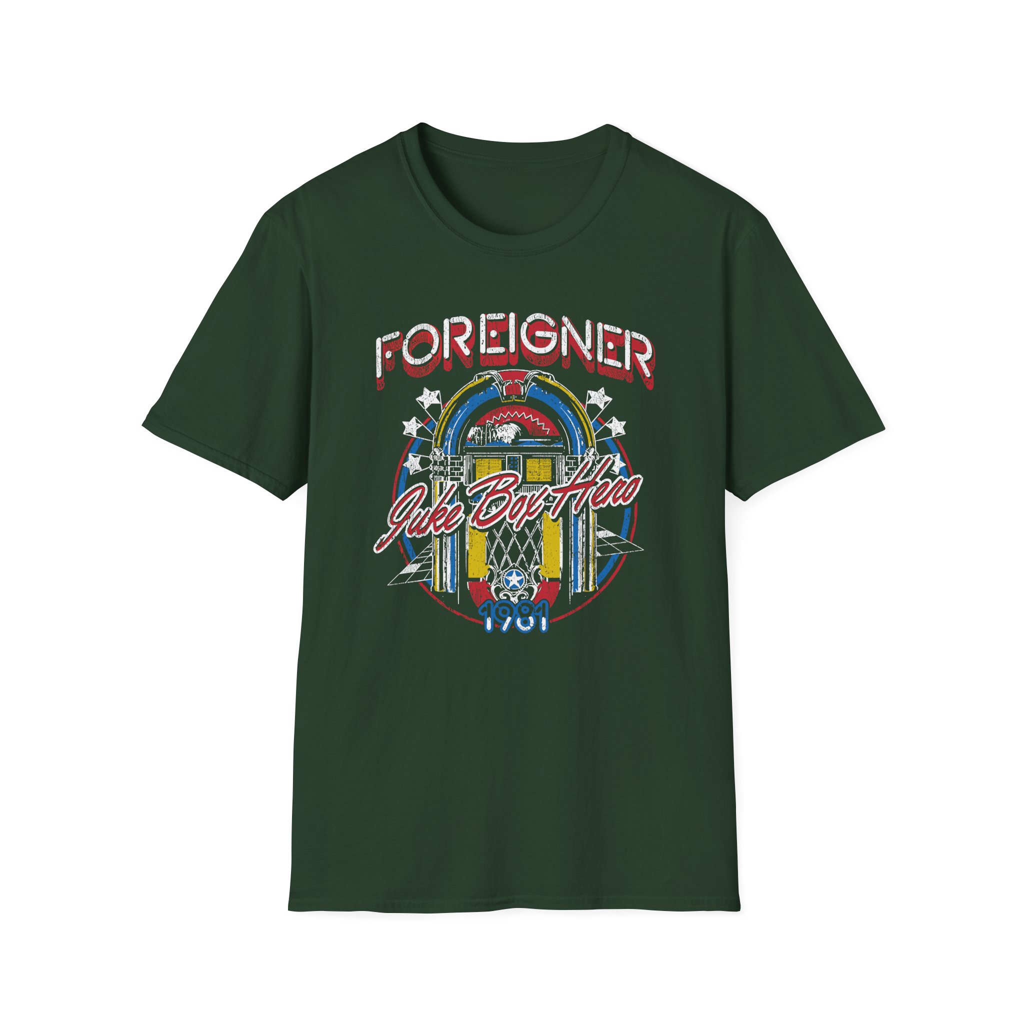 Foreigner Juke Box Hero Unisex Softstyle T-Shirt