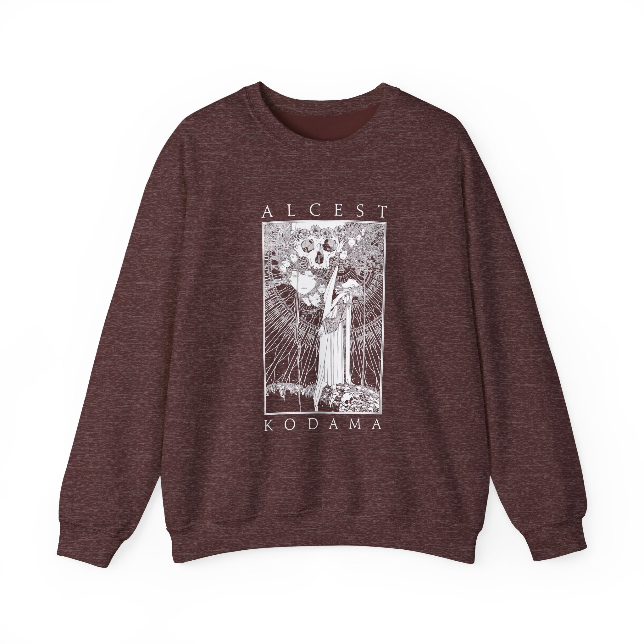 Alcest Kodama Faces Unisex Heavy Blendâ„¢ Crewneck Sweatshirt