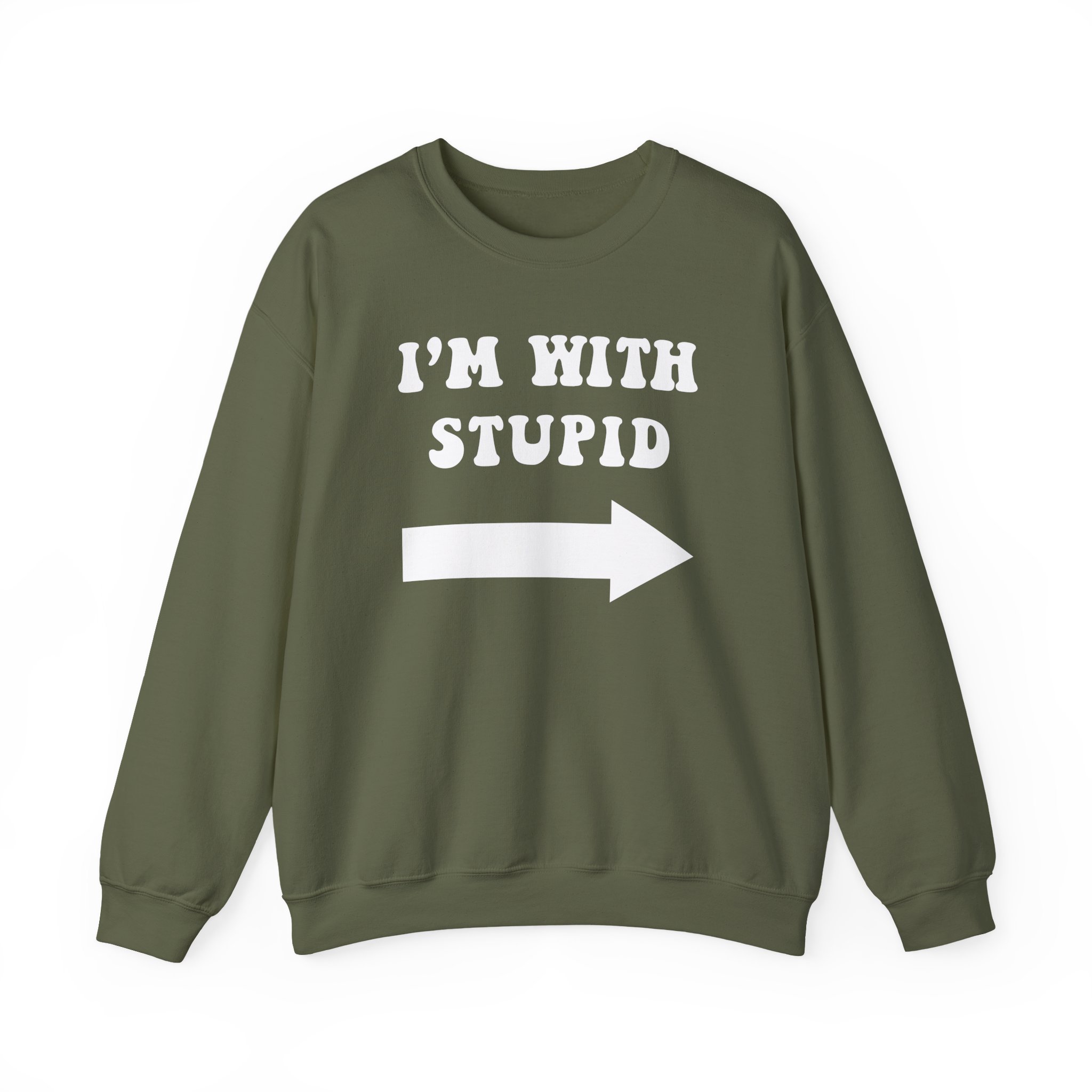 Jimmy Kimmel I'm With Stupid Unisex Heavy Blendâ„¢ Crewneck Sweatshirt