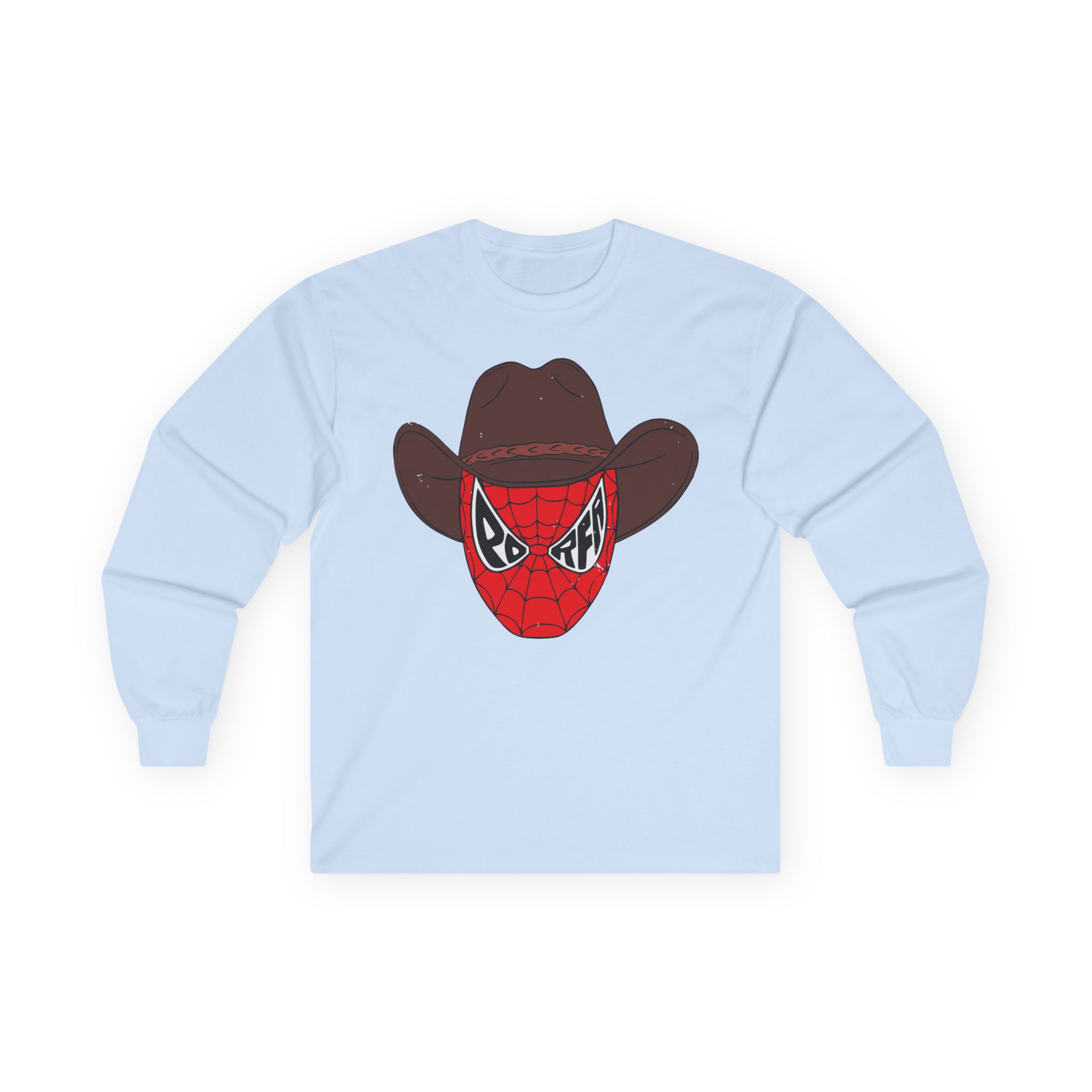 Porfa Spider Man Cowboy Hat Unisex Ultra Cotton Long Sleeve Tee