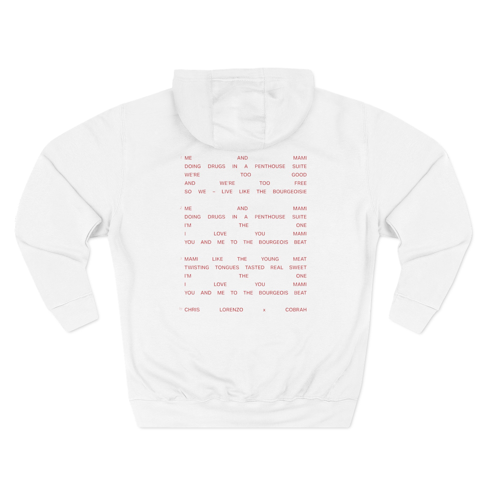 Chris Lorenzo Mami Three-Panel Fleece Hoodie