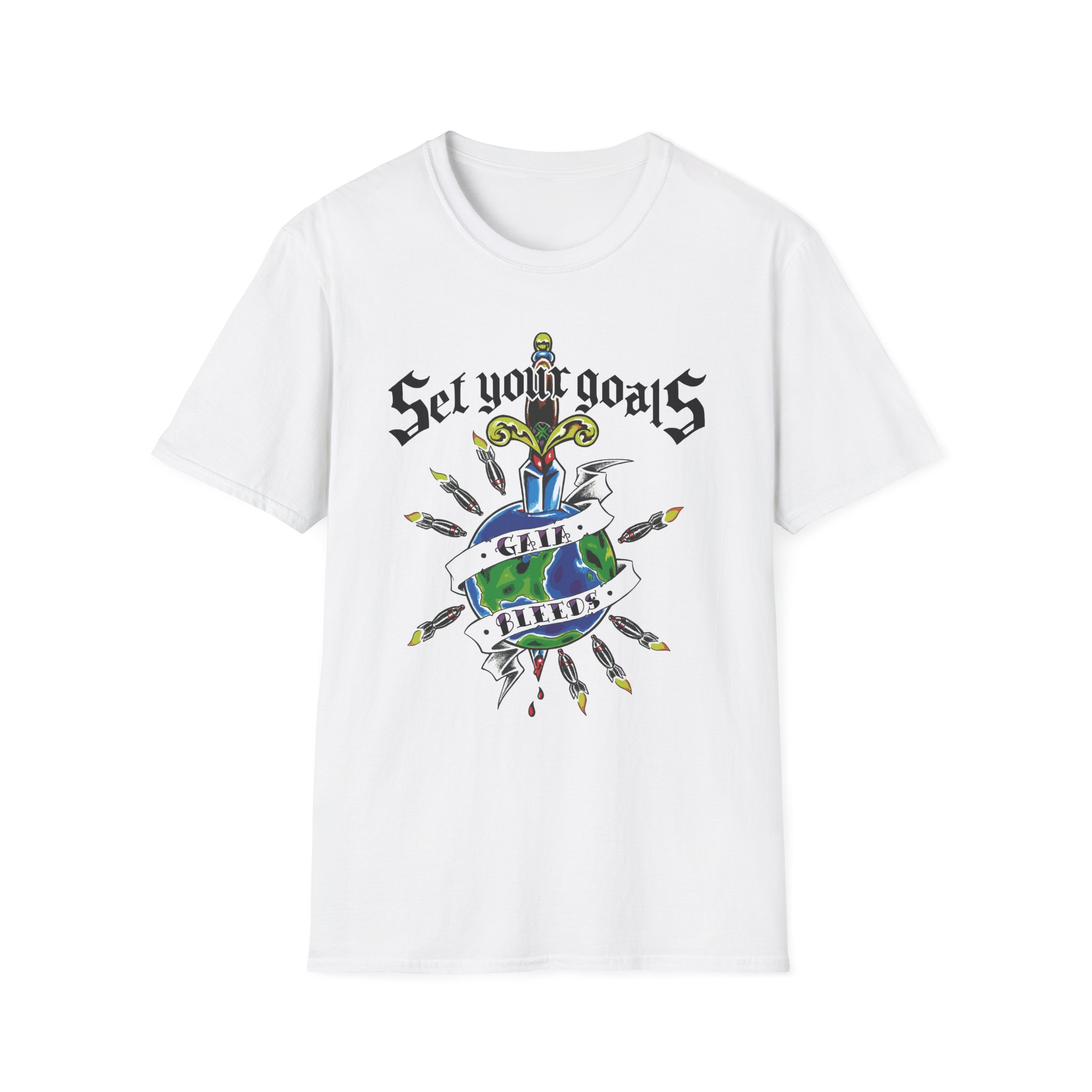 Set Your Goals Gaia Bleeds Unisex Softstyle T-Shirt