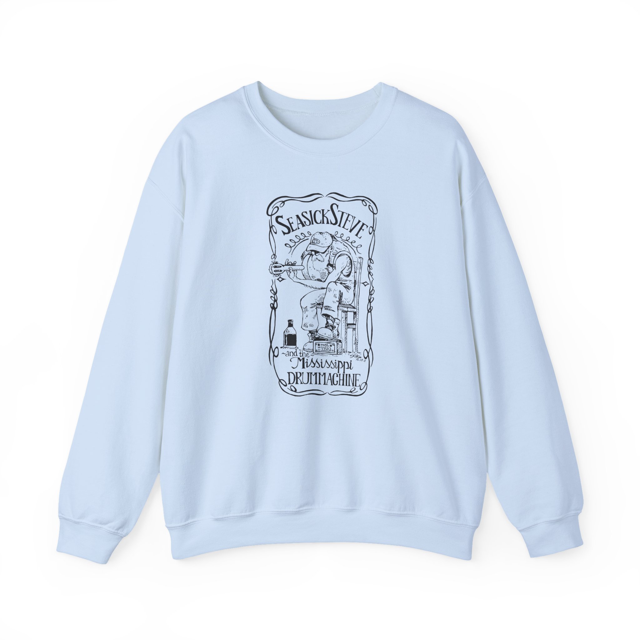 Seasick Steve Mississippi Drum Machine Unisex Heavy Blendâ„¢ Crewneck Sweatshirt