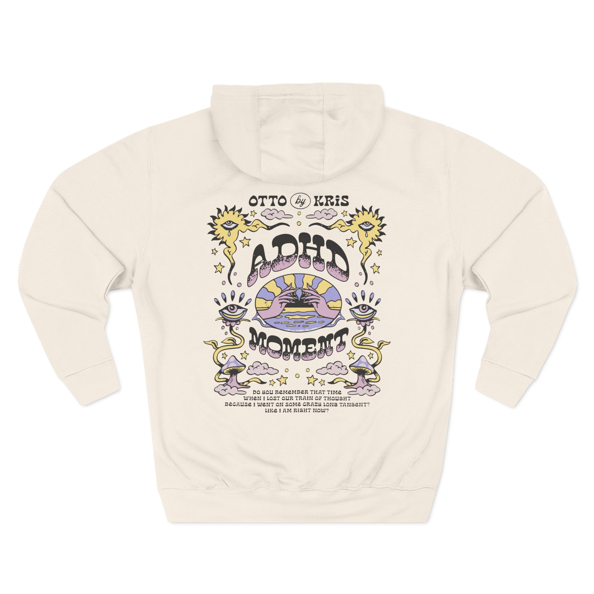 Kallmekris Adhd Moment Three-Panel Fleece Hoodie