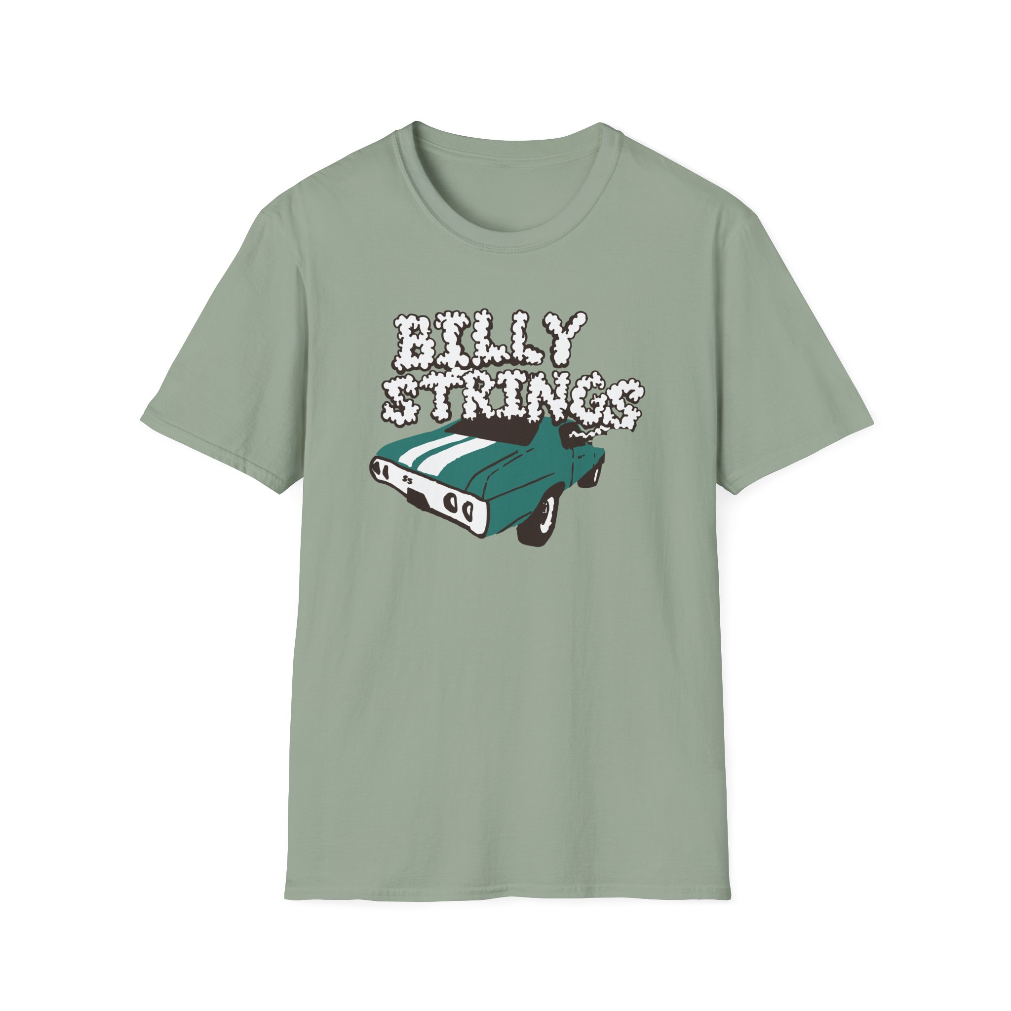 Billy Strings Imogene + Willie X Billy Strings Highway Prayers Green Car Unisex Softstyle T-Shirt
