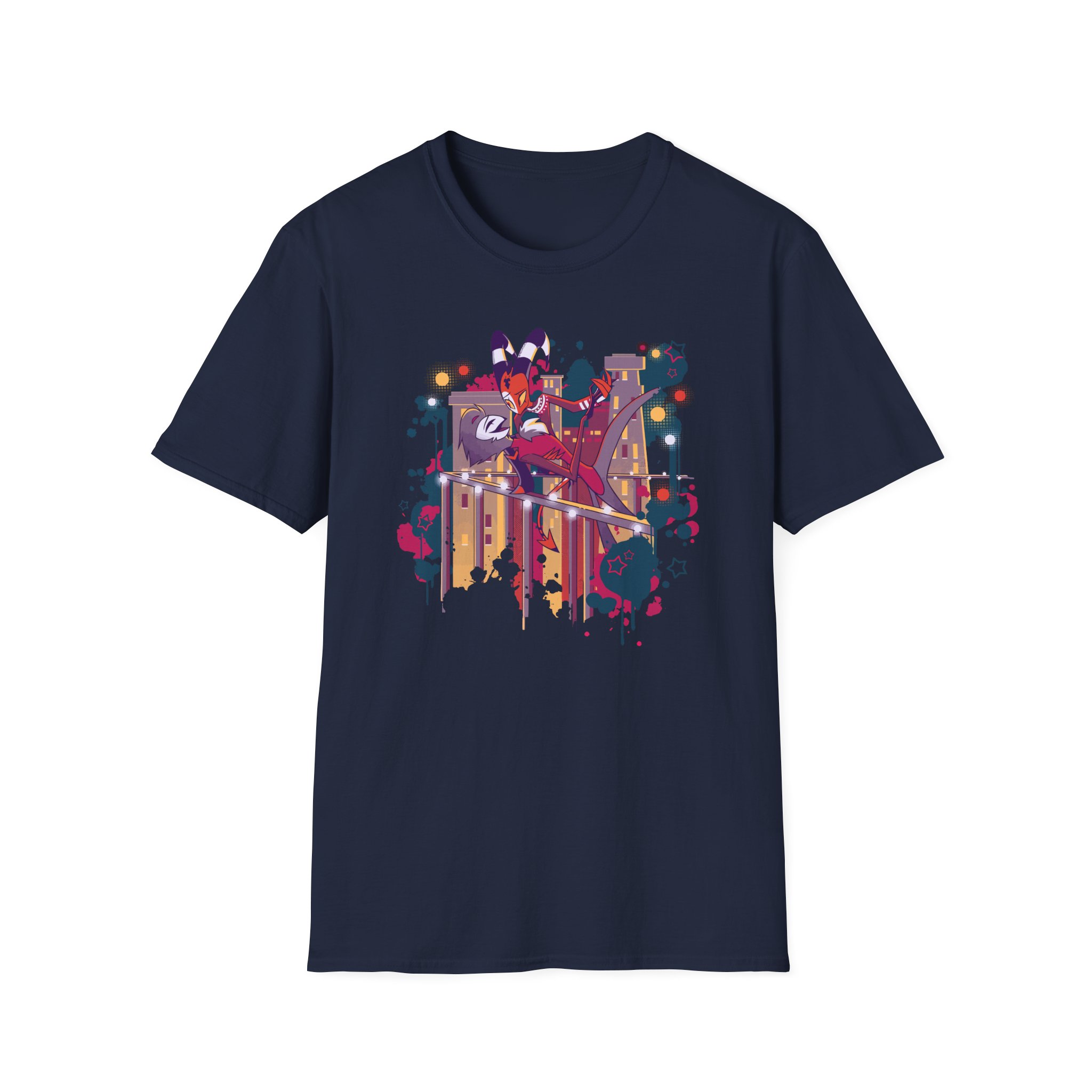 Vivziepop Stolas + Blitz Rooftop Dance Unisex Softstyle T-Shirt