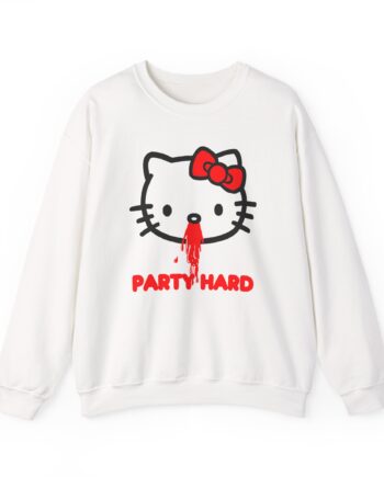 Andrew Wk Hello Party Kitty Parody Unisex Heavy Blend™ Crewneck Sweatshirt