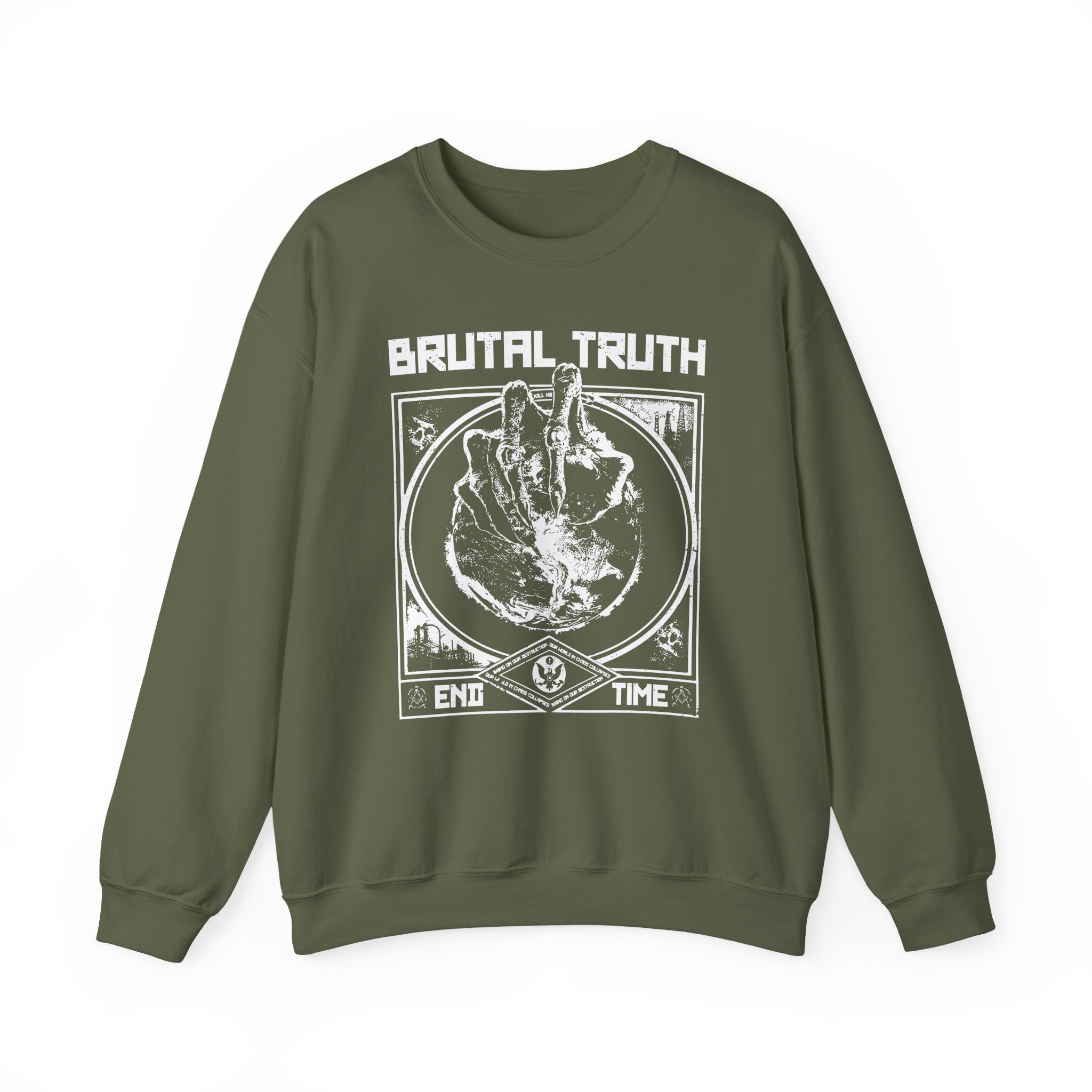 Brutal Truth End Time Unisex Heavy Blend Crewneck Sweatshirt