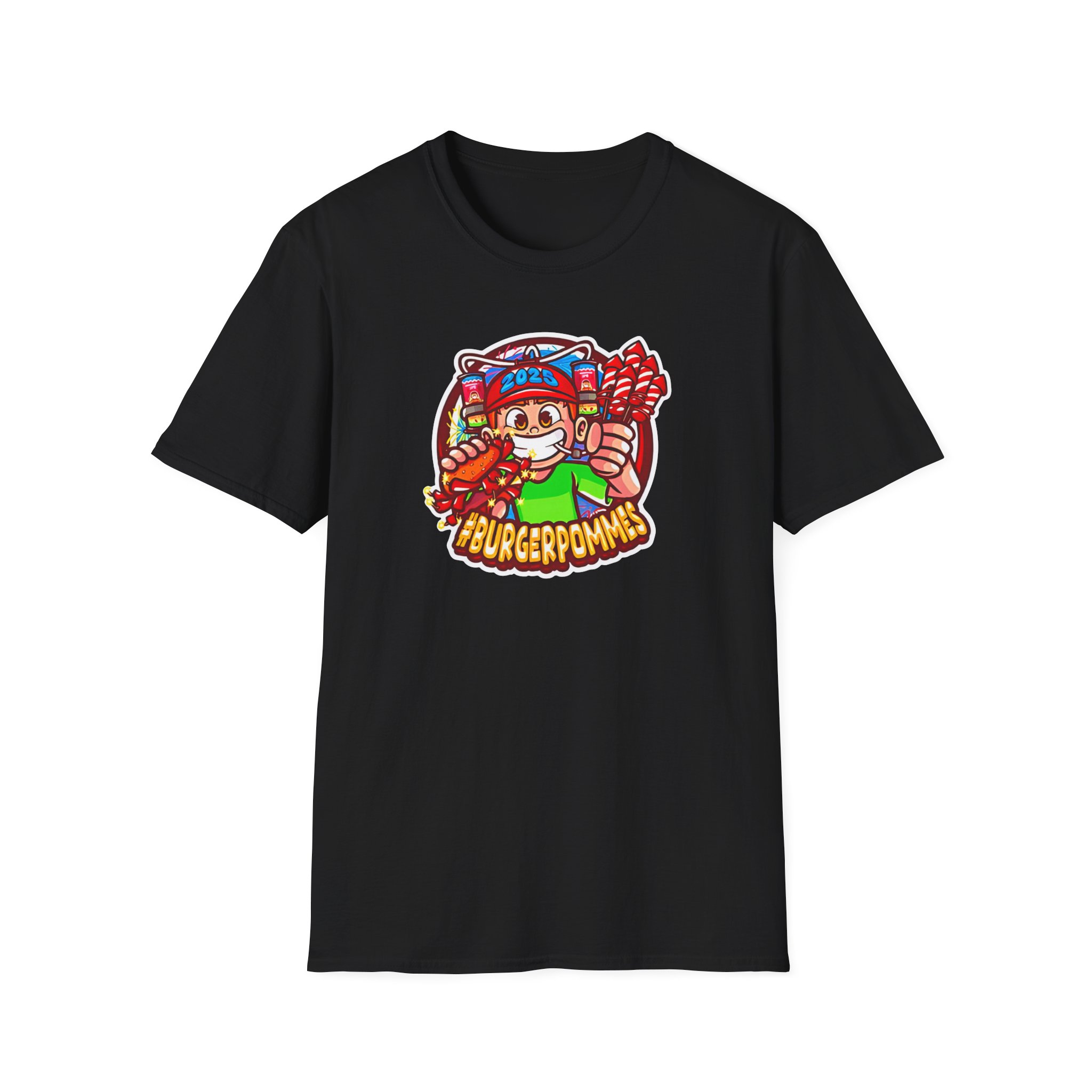 Burger Pommes Unisex Softstyle T-Shirt