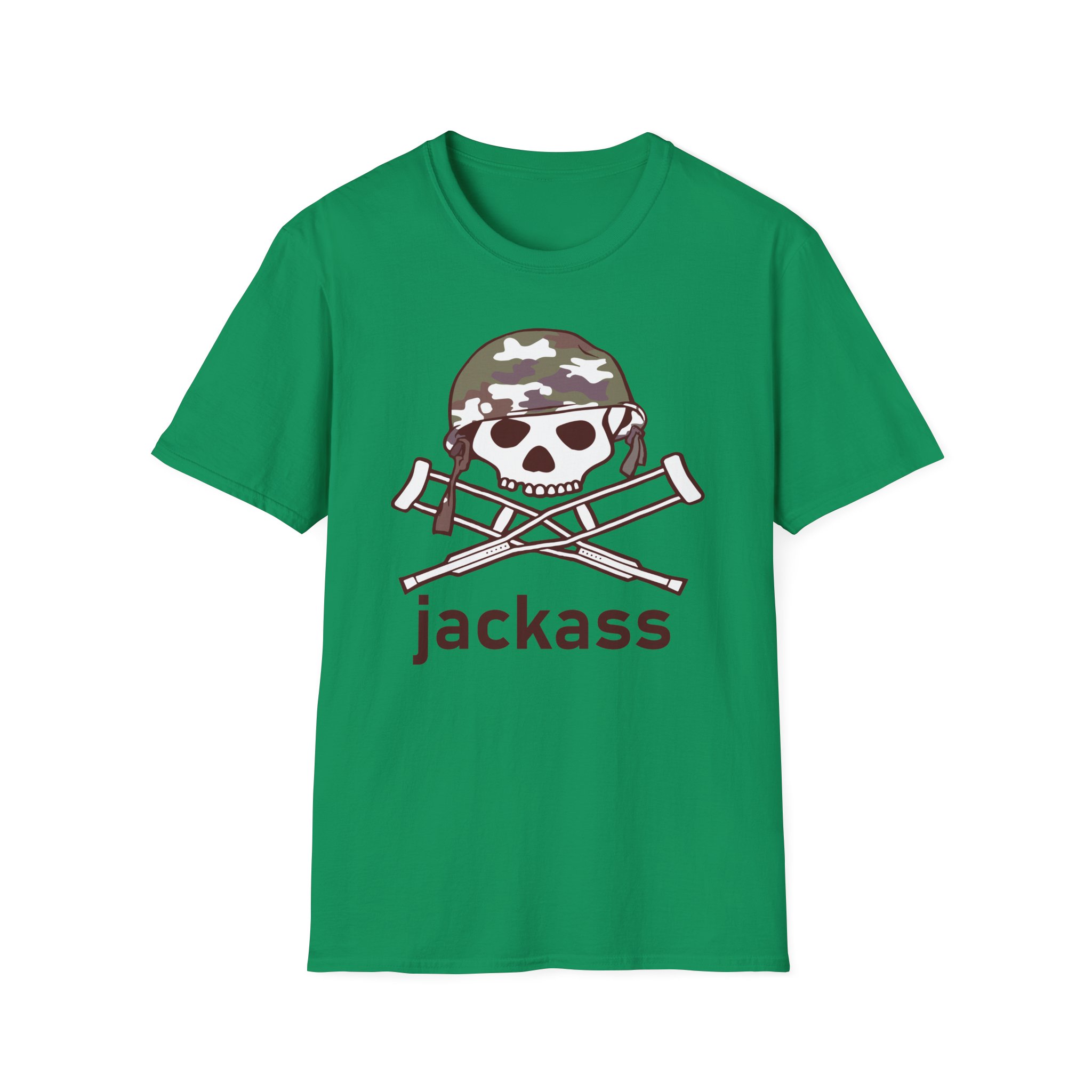Jackass Camouflage Helmet Unisex Softstyle T-Shirt
