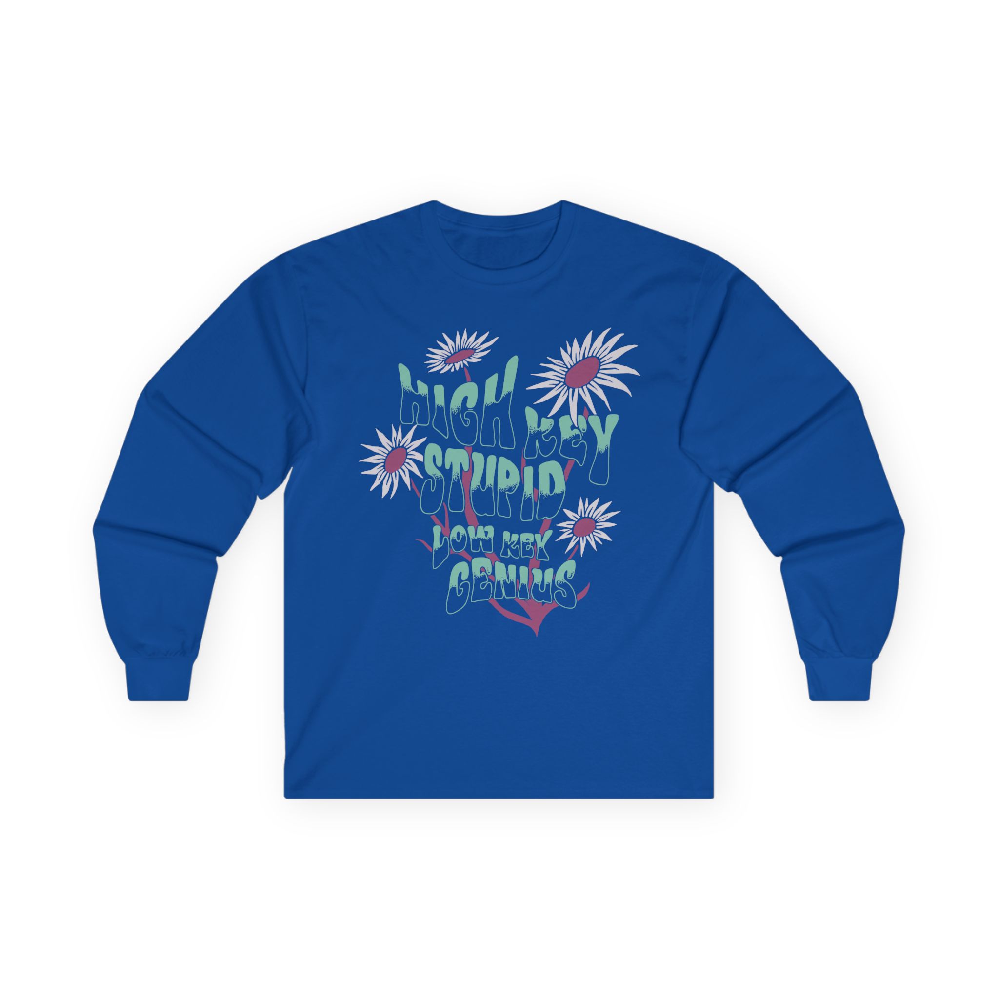 Kallmekris High Key Stupid Low Key Genius Unisex Ultra Cotton Long Sleeve Tee