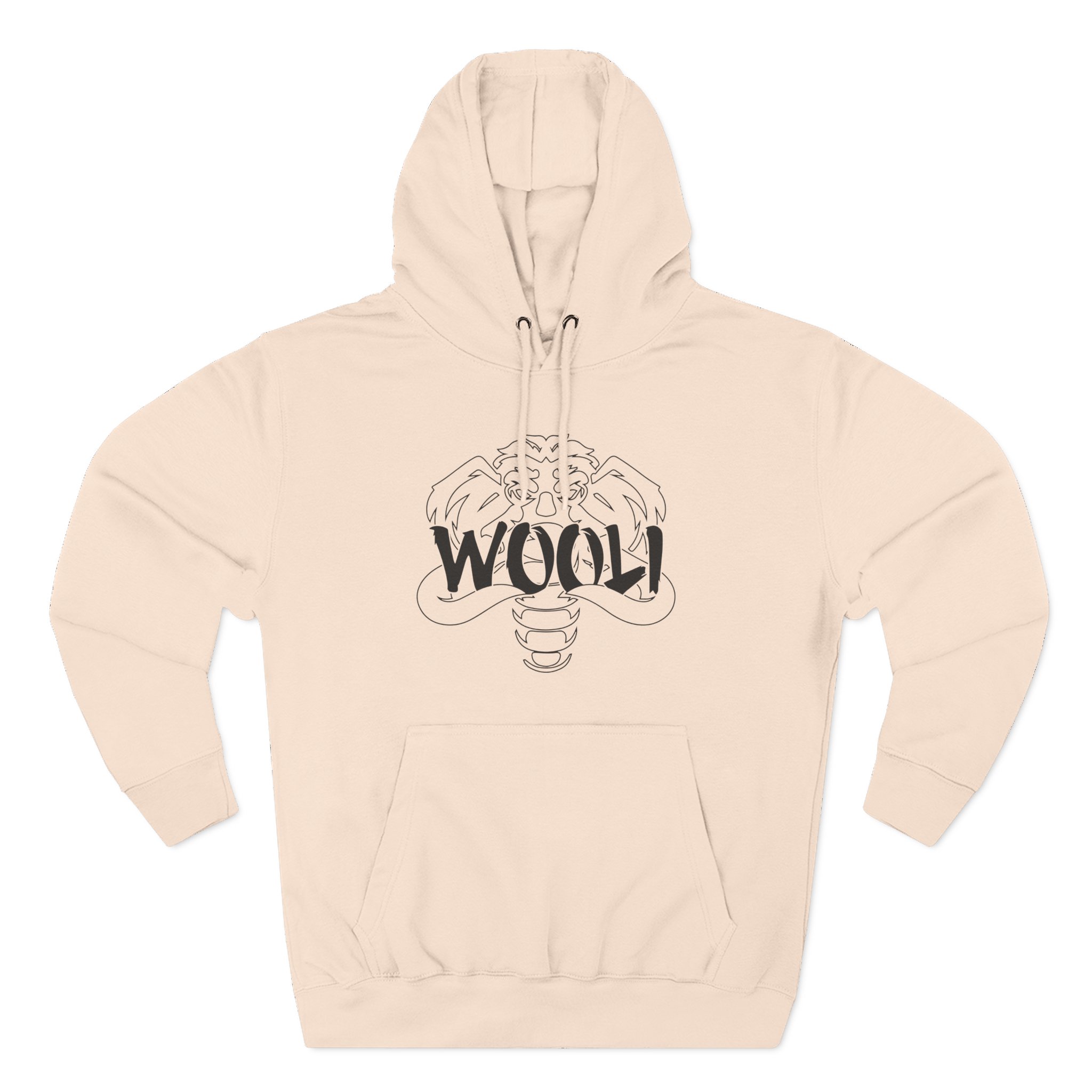 Wooli Three-Panel Fleece Hoodie