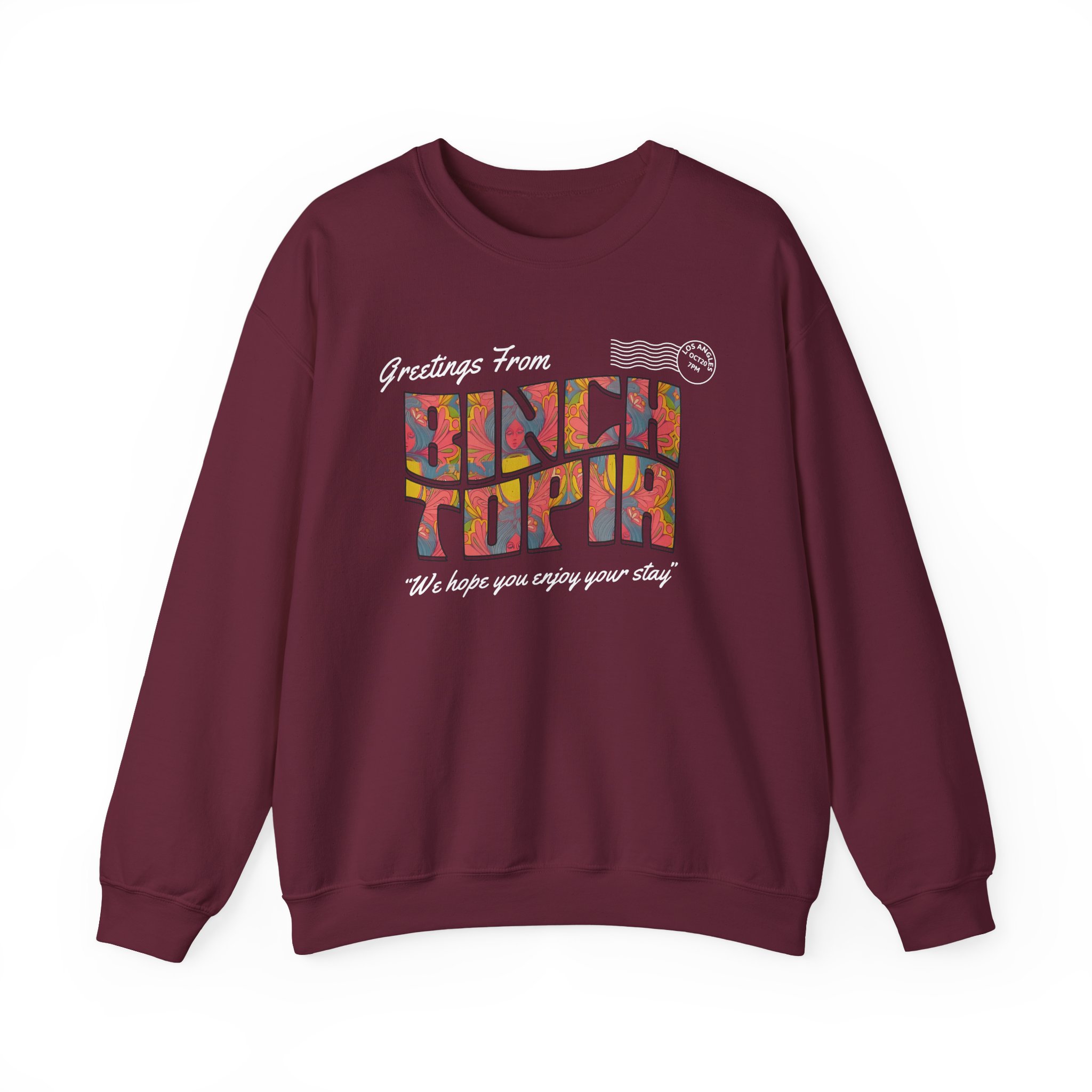 Binchtopia Postcard Unisex Heavy Blendâ„¢ Crewneck Sweatshirt