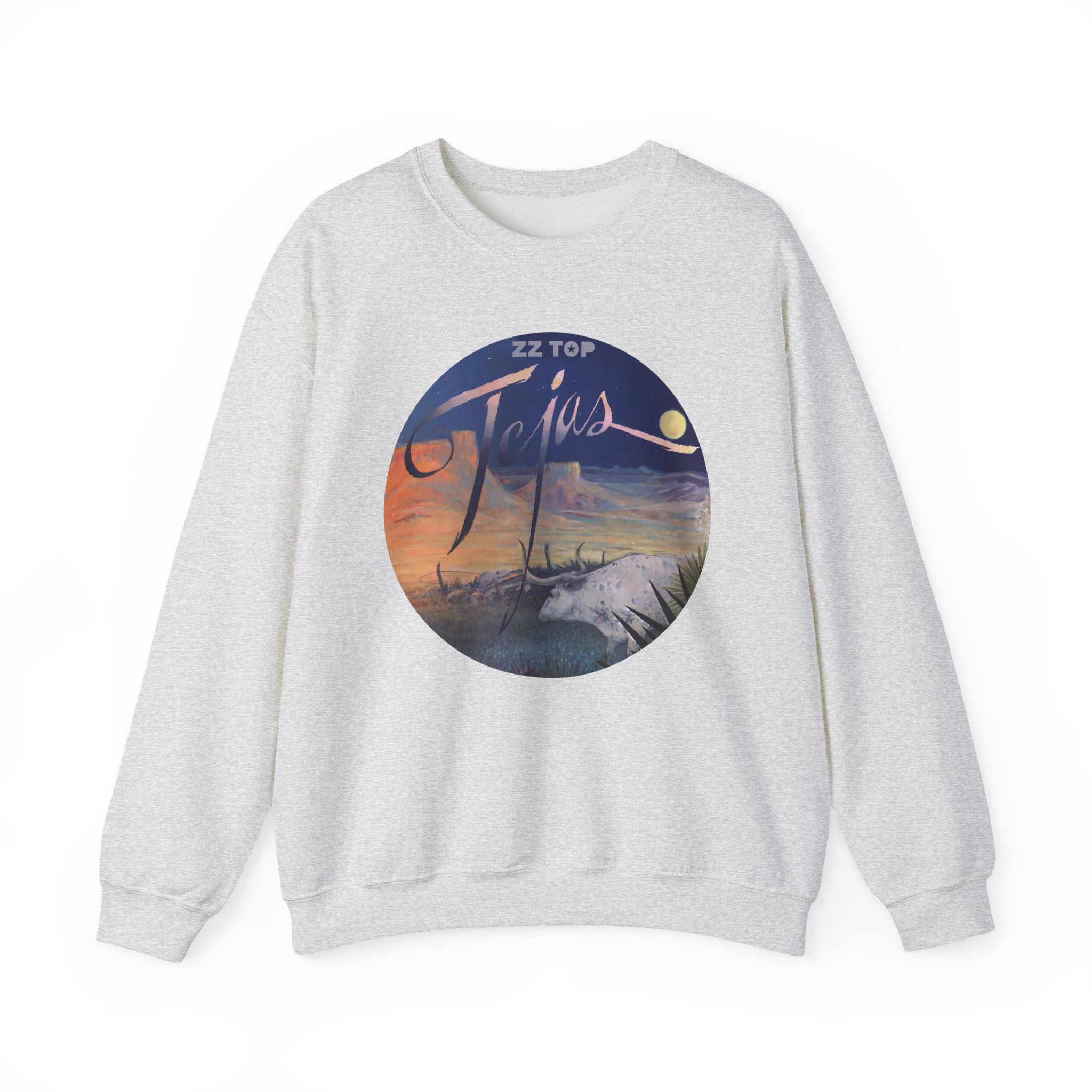 Zz Top 1976 Tejas Beige Unisex Heavy Blendâ„¢ Crewneck Sweatshirt