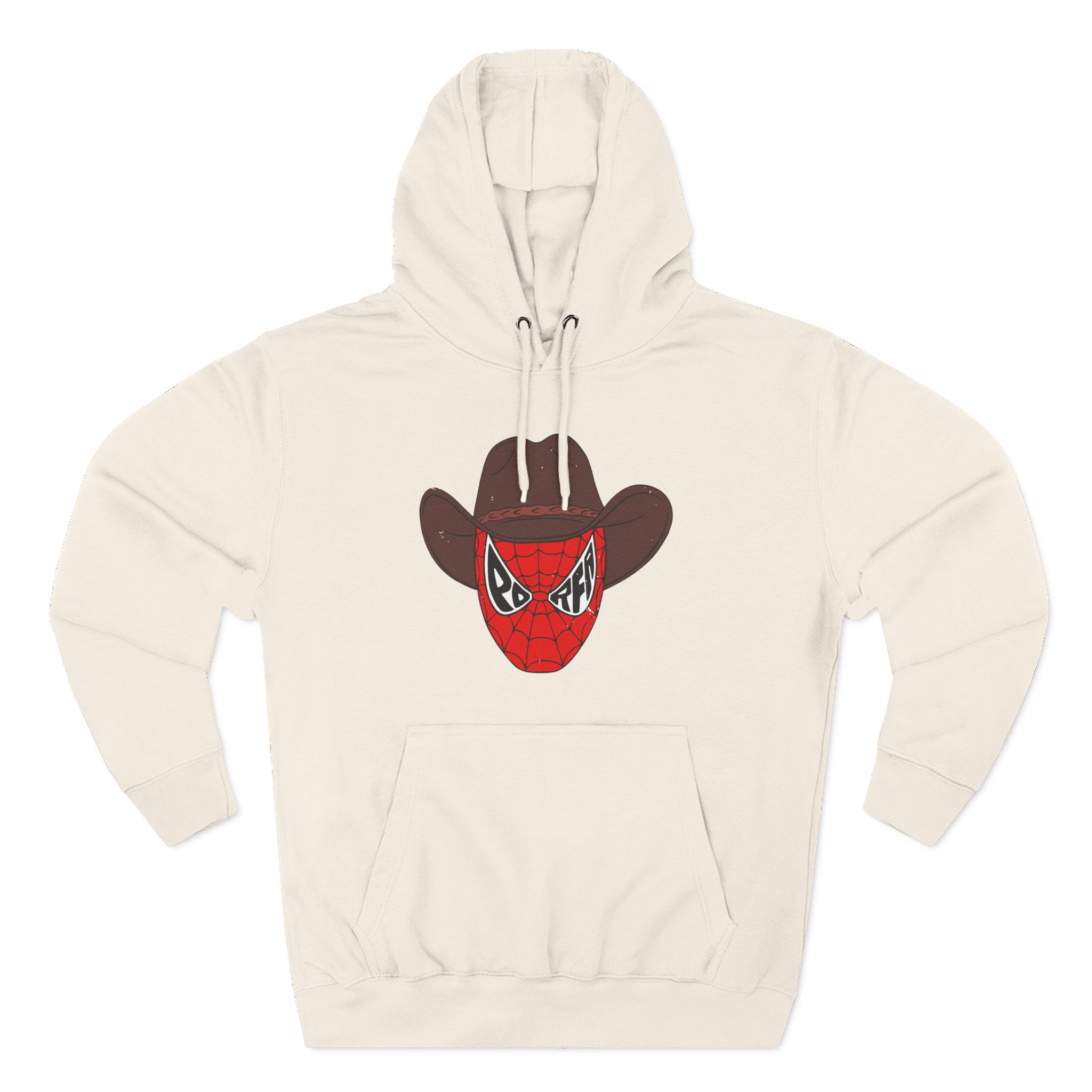 Porfa Spider Man Cowboy Hat Three-Panel Fleece Hoodie