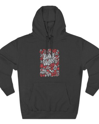 Jake & Johnnie Red Johnnie Guilbert Logo Three-Panel Fleece Hoodie