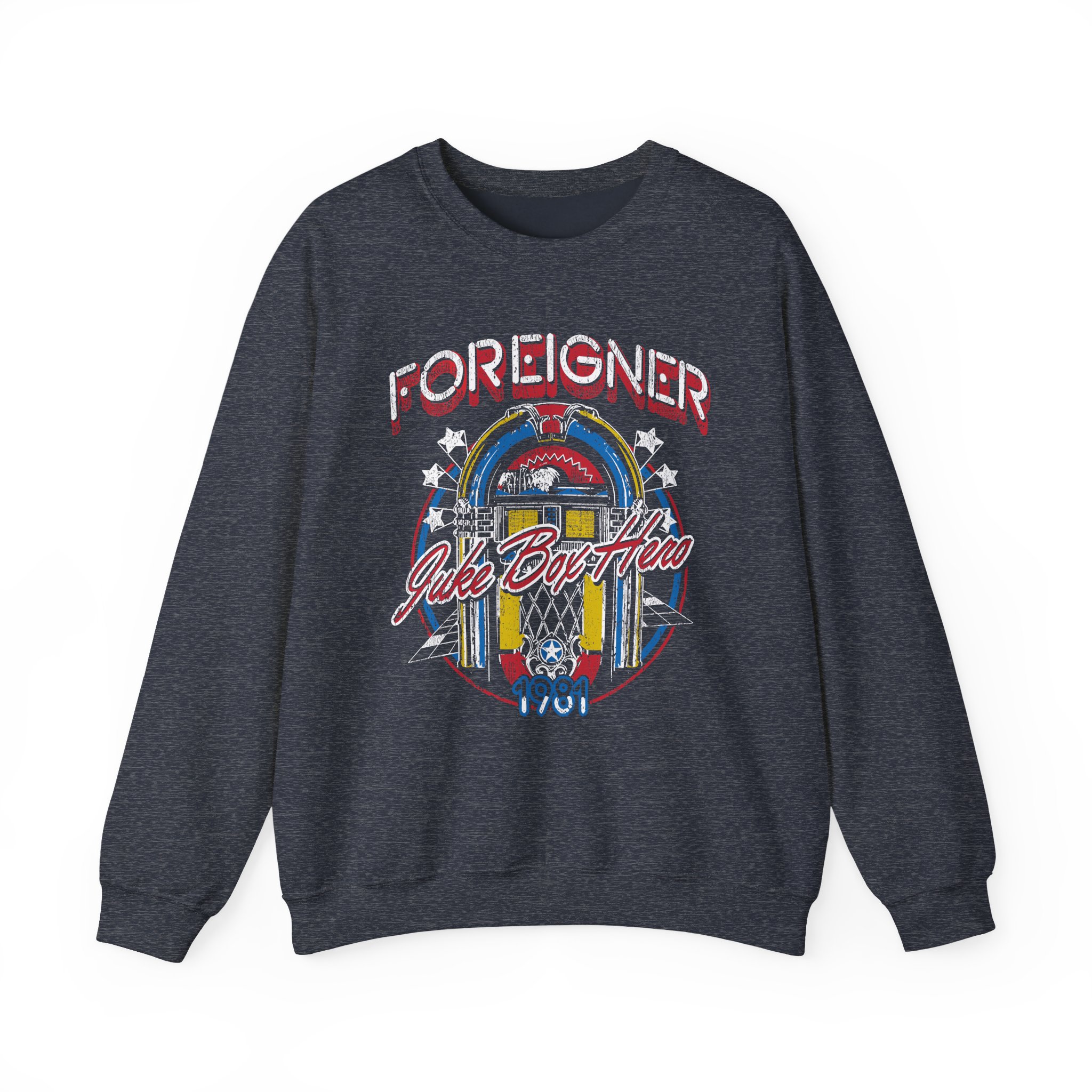 Foreigner Juke Box Hero Unisex Heavy Blendâ„¢ Crewneck Sweatshirt